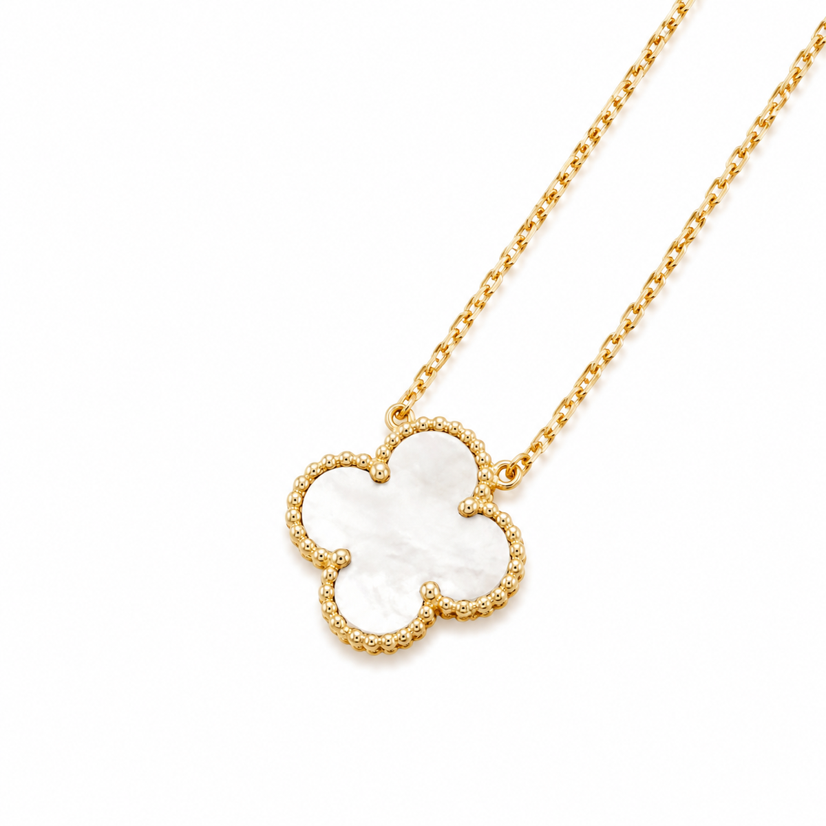 Clover Leaf Pendant Necklace in 18K Gold Plated Silver - image 1 of 22