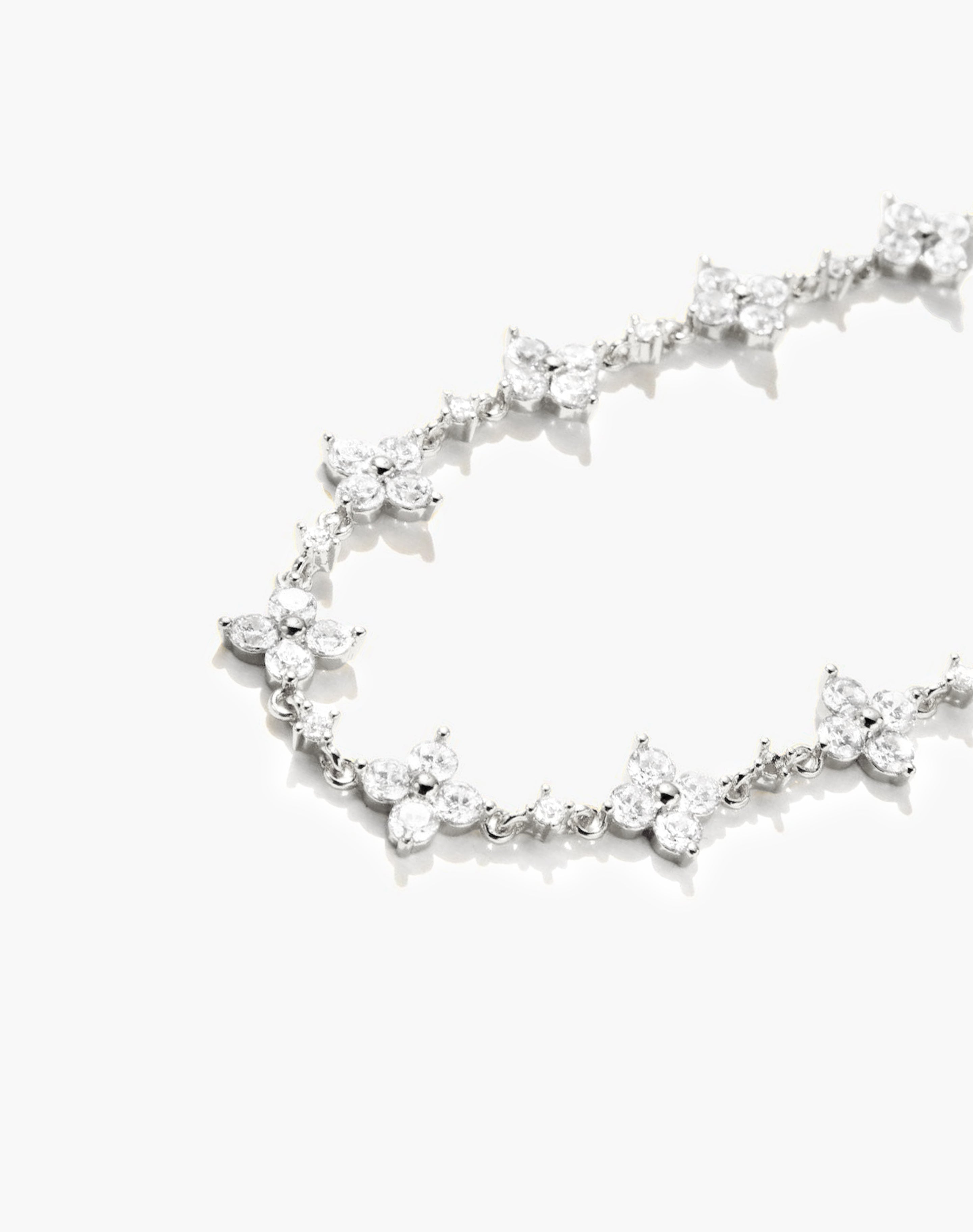 Sparkle Clover Silver-Tone Bracelet