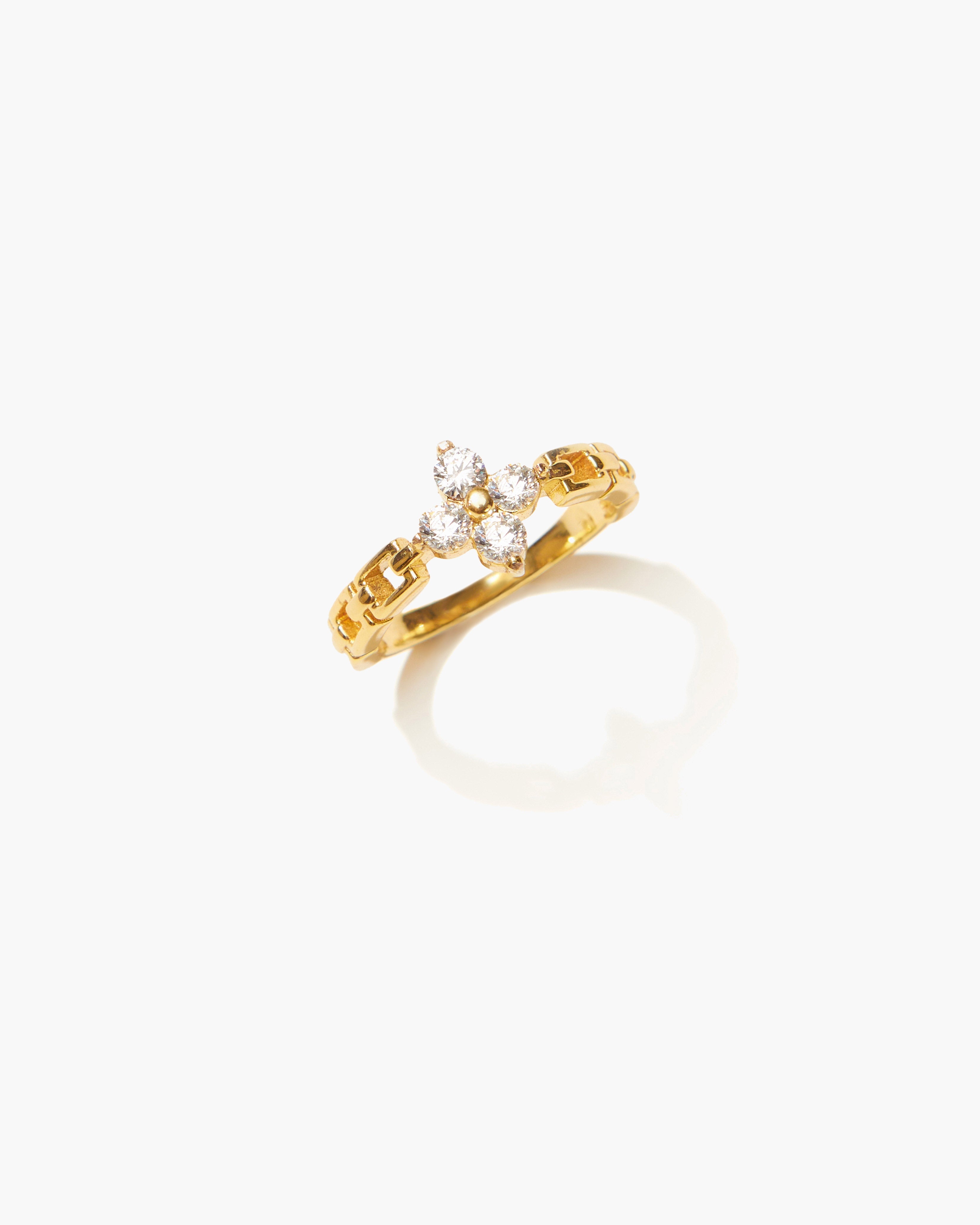 Lucky Clover Gold-Tone Ring
