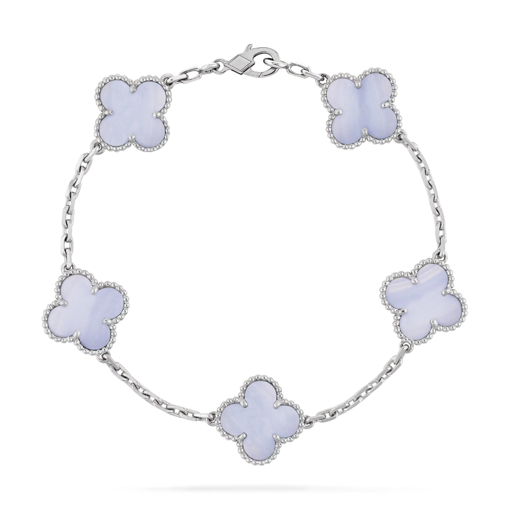 Clover Leaf Bracelet, 925 Silver, 18k Gold Plated - image 19 of 36