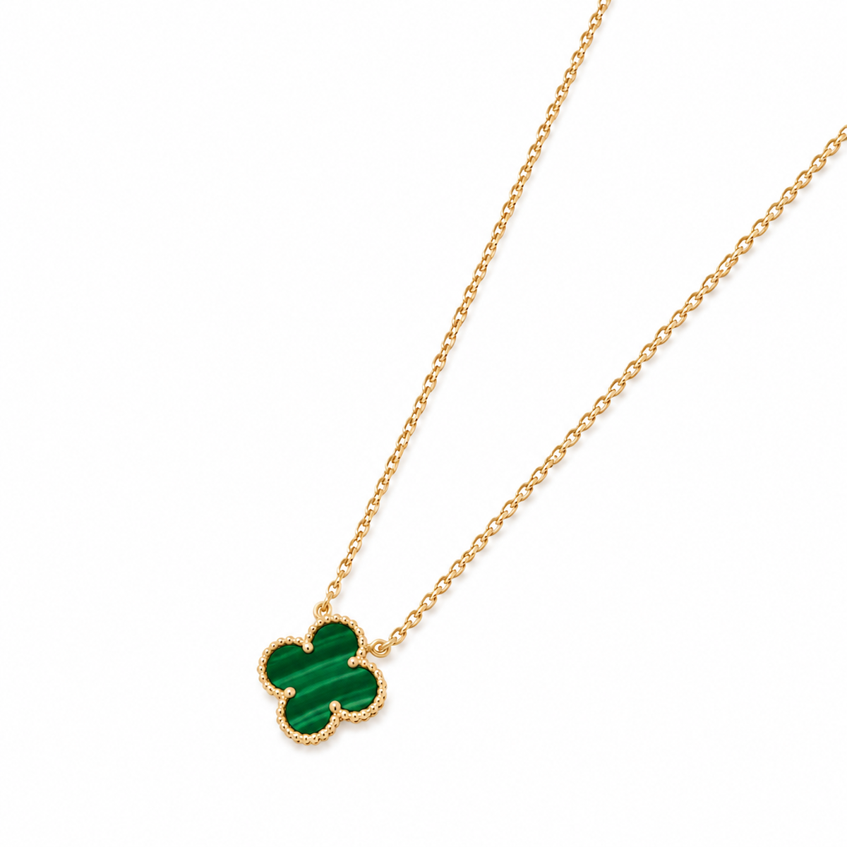 Clover Leaf Pendant Necklace in 18K Gold Plated Silver - image 12 of 22