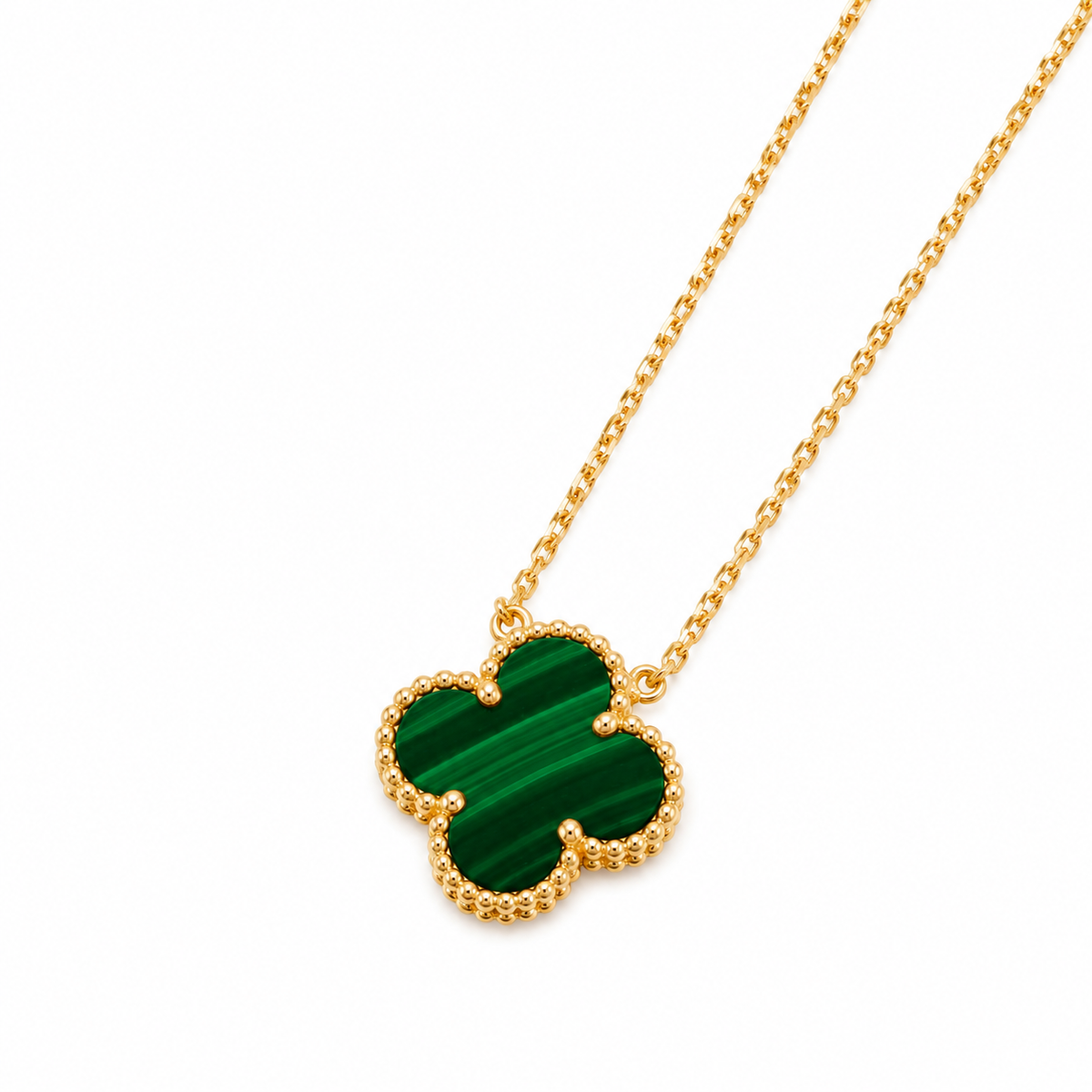 Clover Leaf Pendant Necklace in 18K Gold Plated Silver - image 3 of 22