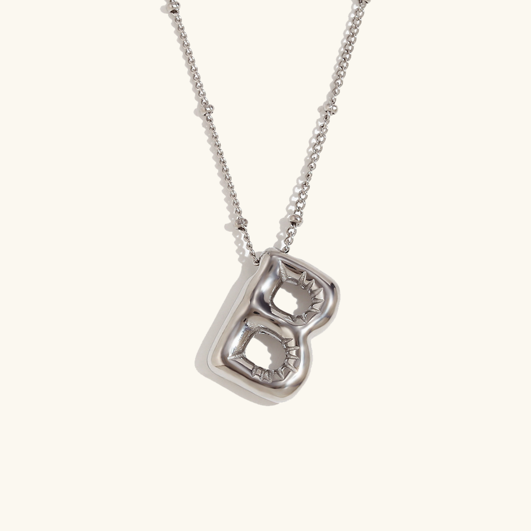 Balloon Initial 18K Gold-Plated Stainless Steel Necklace