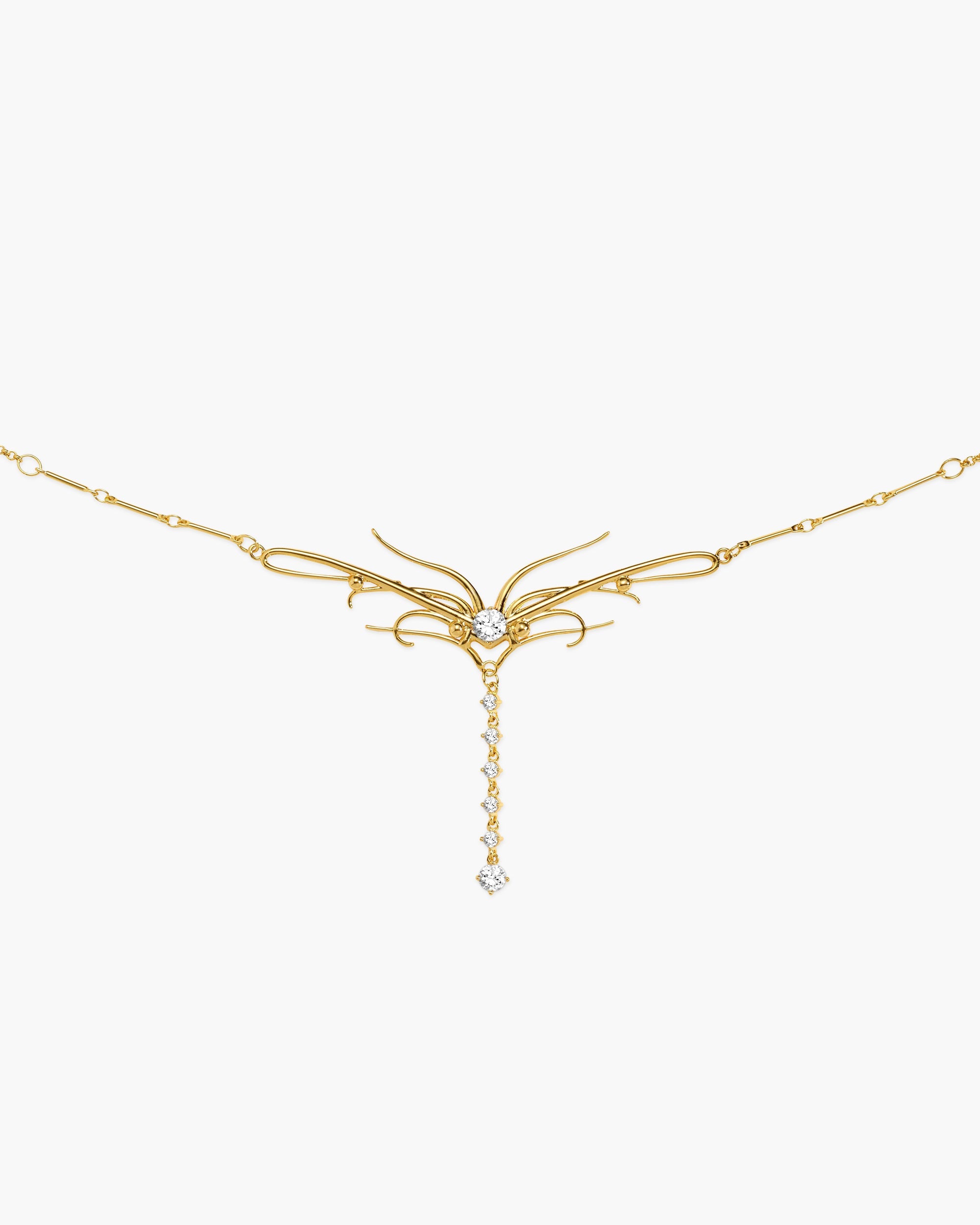 Dripping Waist Cross CZ Chain