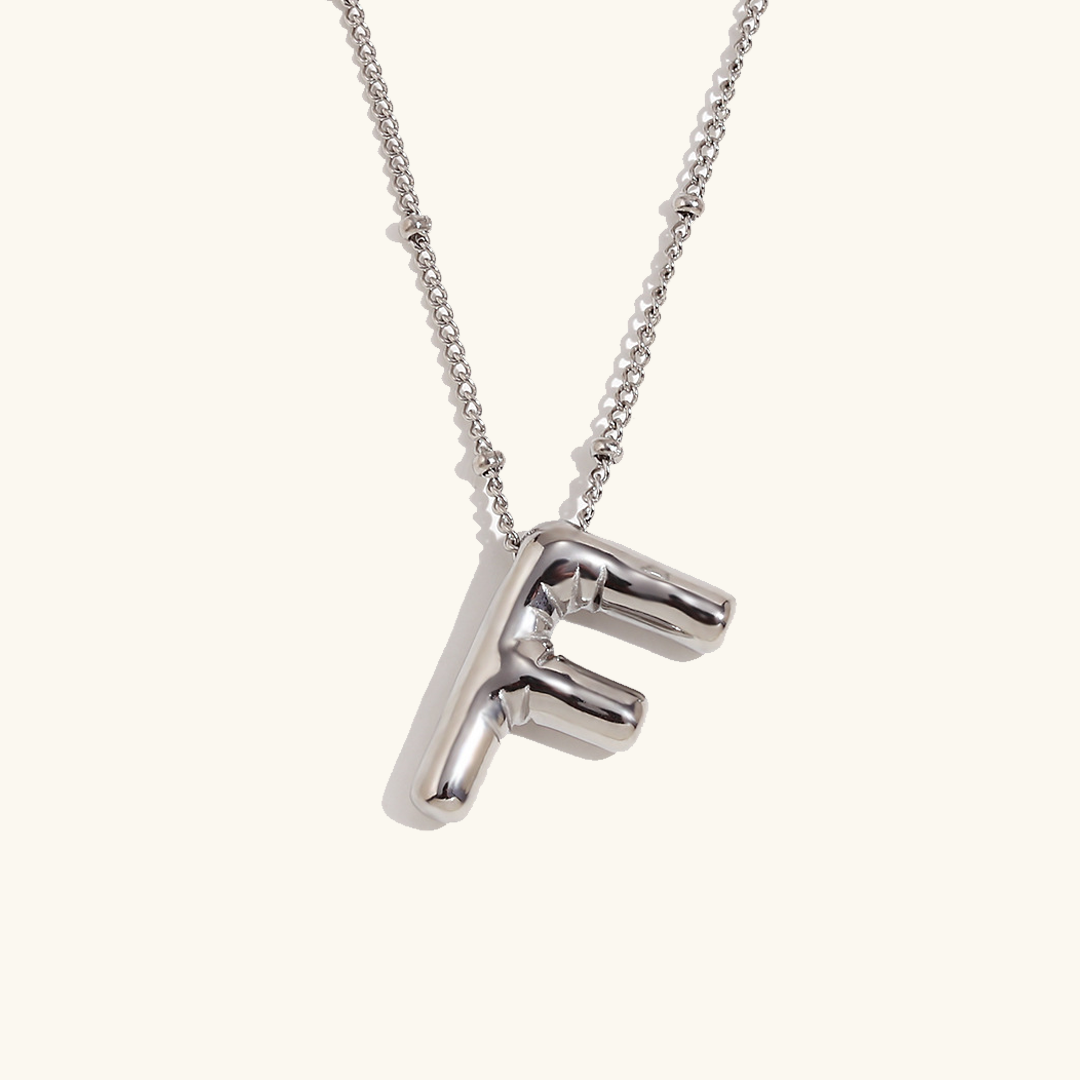 Balloon Initial 18K Gold-Plated Stainless Steel Necklace