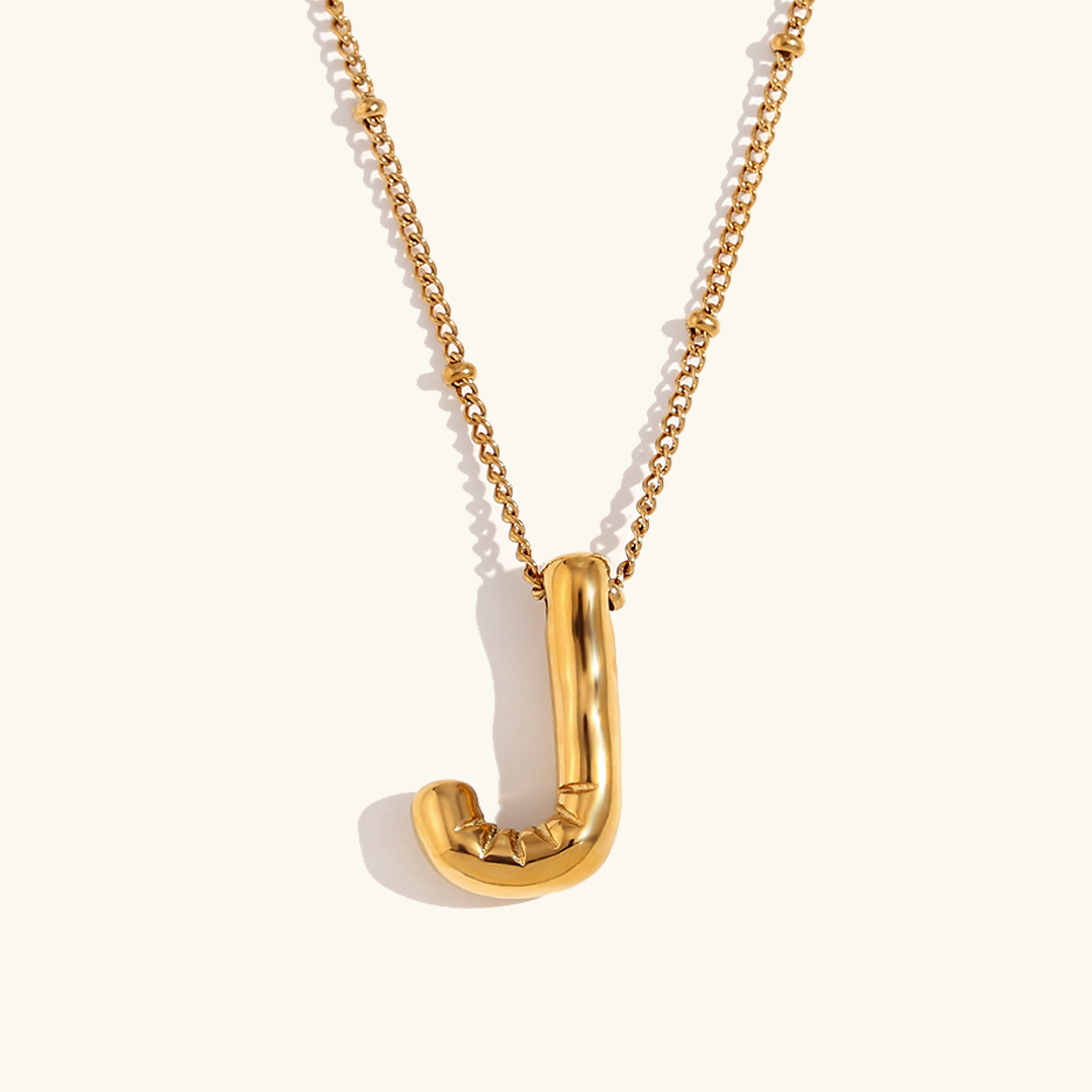 Balloon Initial 18K Gold-Plated Stainless Steel Necklace