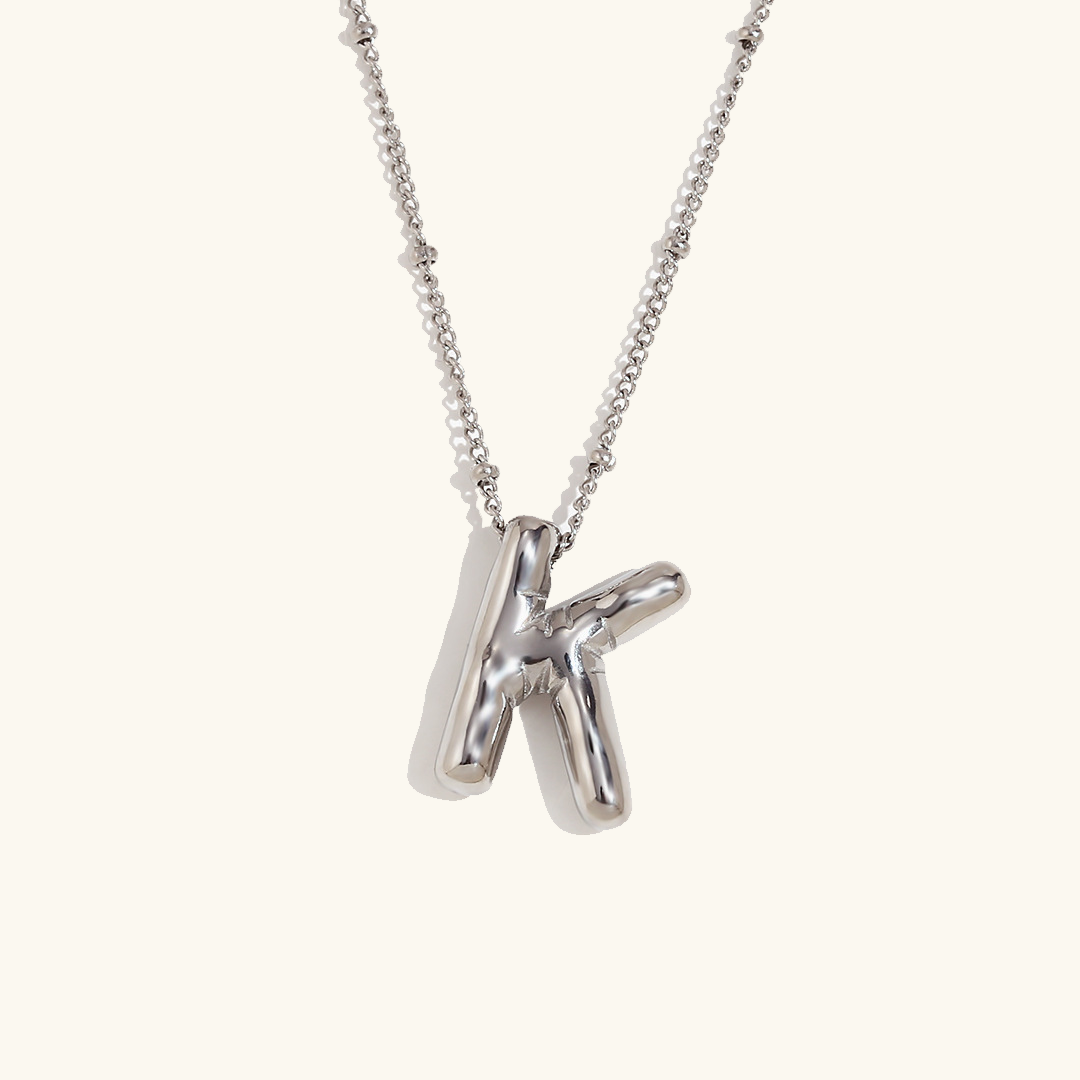 Balloon Initial 18K Gold-Plated Stainless Steel Necklace