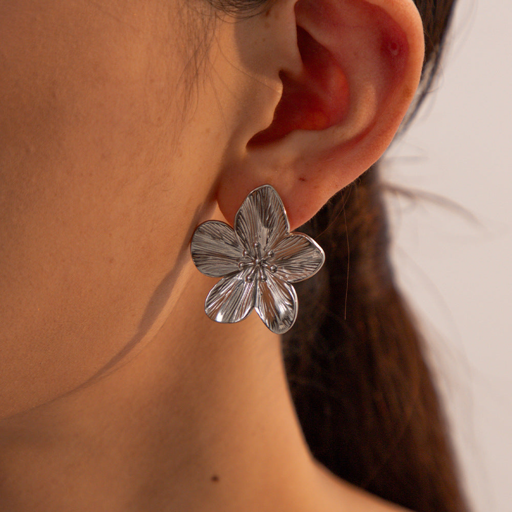 Allysa Flower 18K Gold-Plated Stainless Steel Earrings