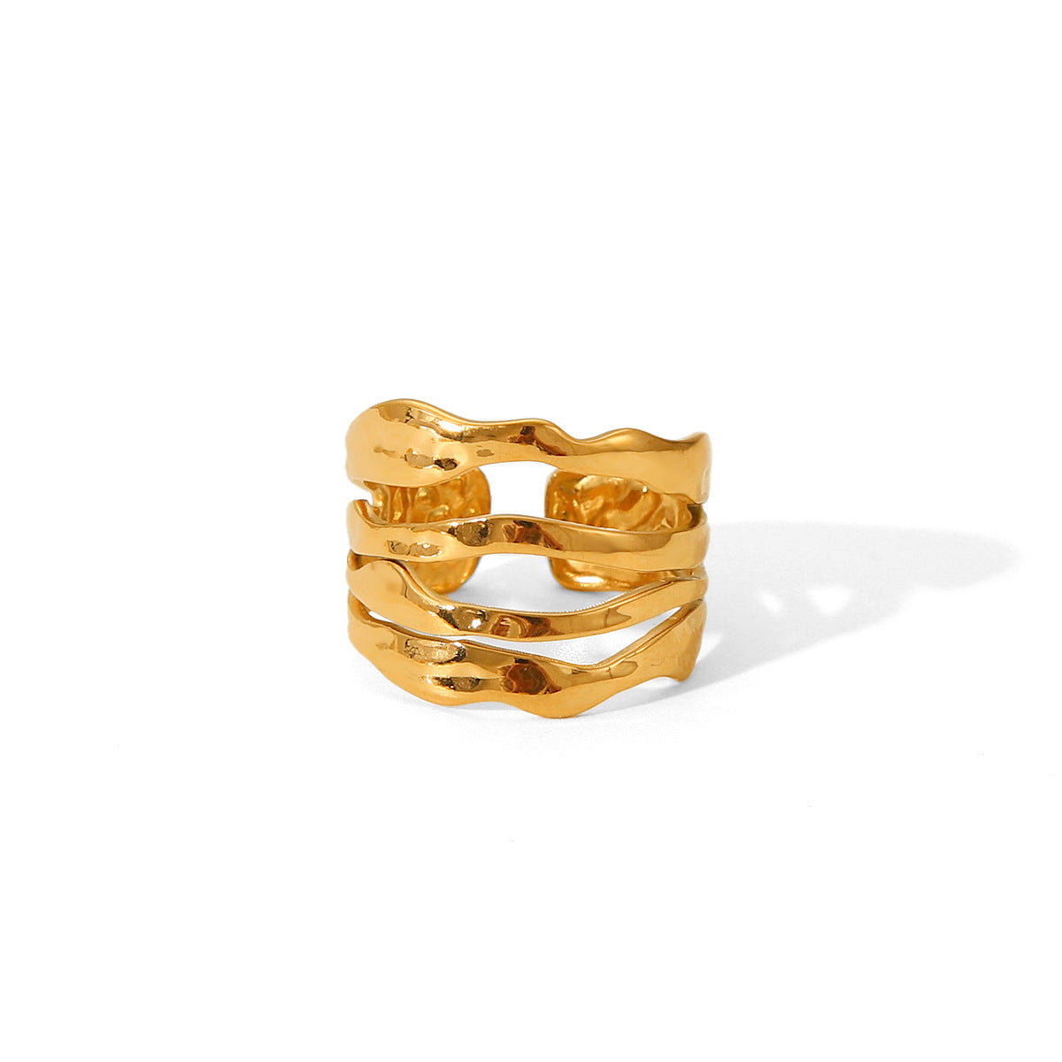 Cass 18K Gold-Plated Stainless Steel Ring