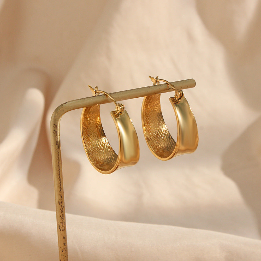 Lyla 18K Gold-Plated Stainless Steel Hoop Earrings