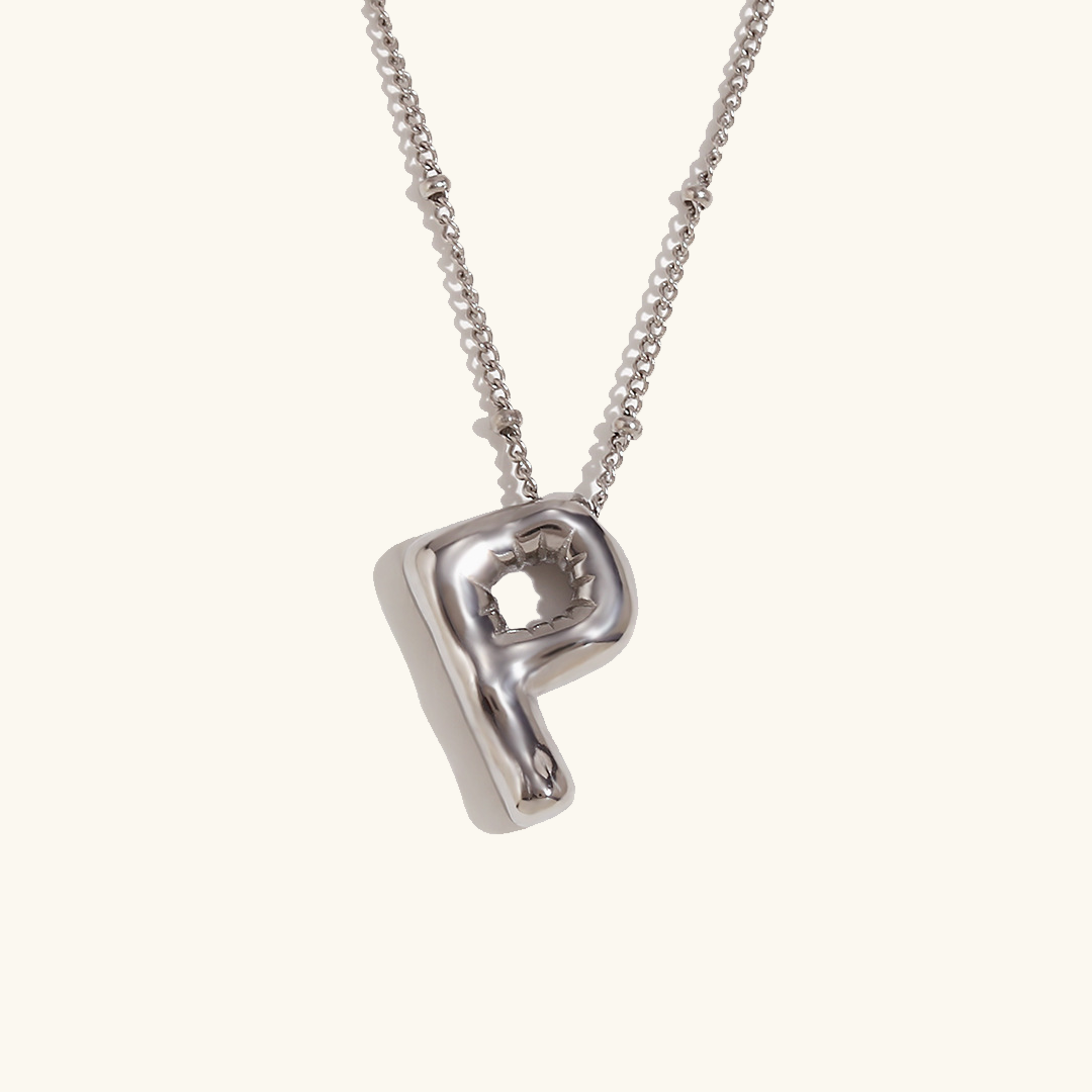 Balloon Initial 18K Gold-Plated Stainless Steel Necklace