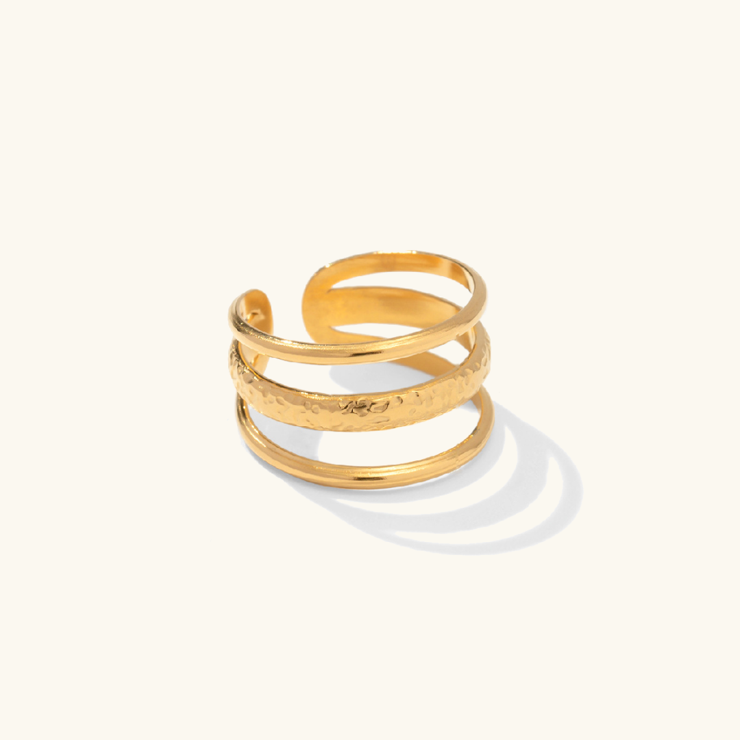 Shirley 18K Gold-Plated Stainless Steel Ring