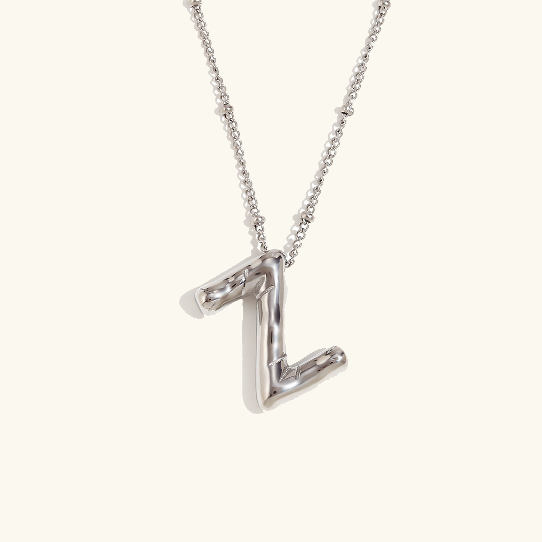 Balloon Initial 18K Gold-Plated Stainless Steel Necklace