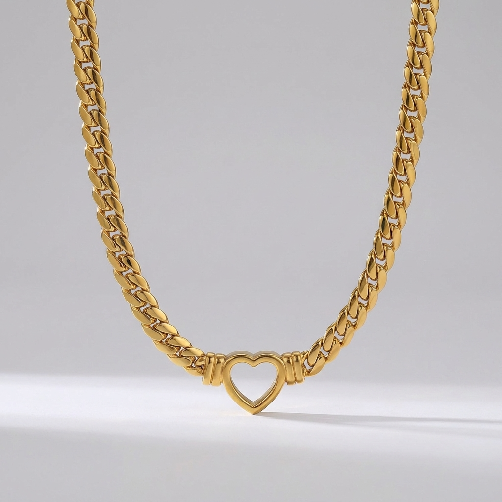 Vali Heart Choker 18K Gold-Plated Stainless Steel