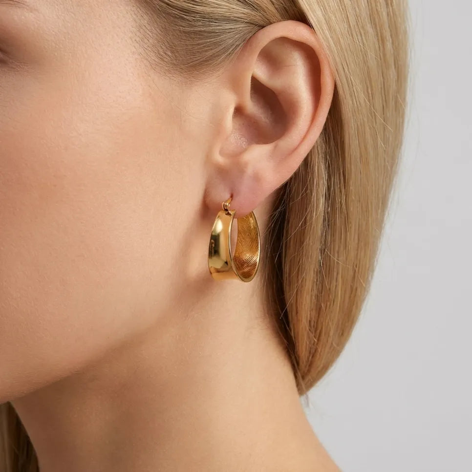 Lyla 18K Gold-Plated Stainless Steel Hoop Earrings