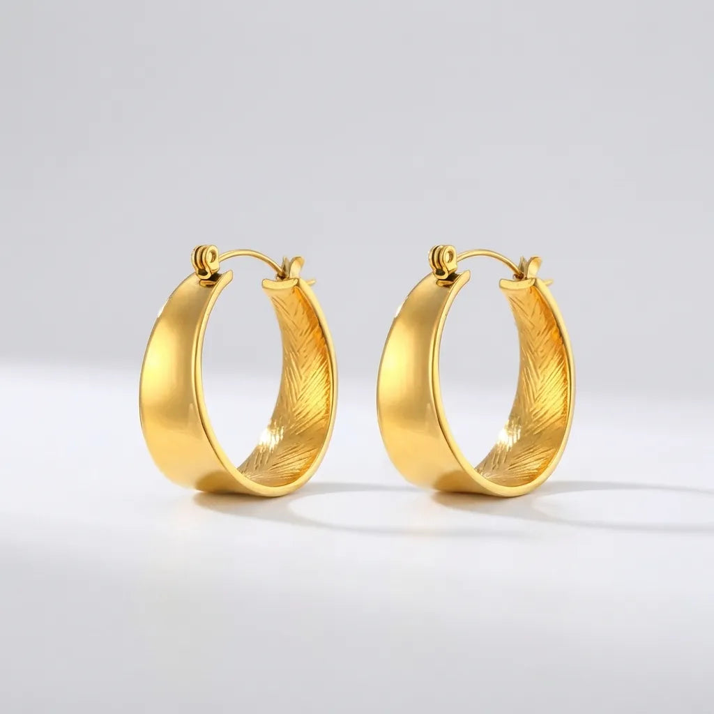 Lyla 18K Gold-Plated Stainless Steel Hoop Earrings