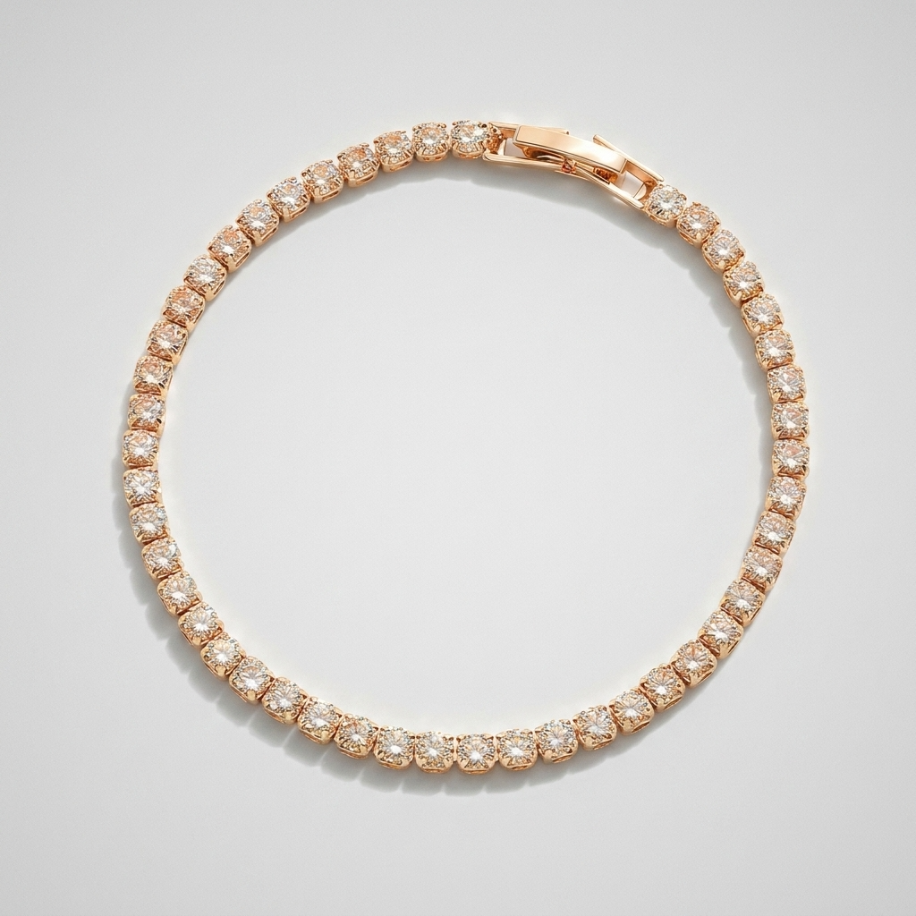 Lillian Tennis 18K Gold-Plated Stainless Steel Bracelet