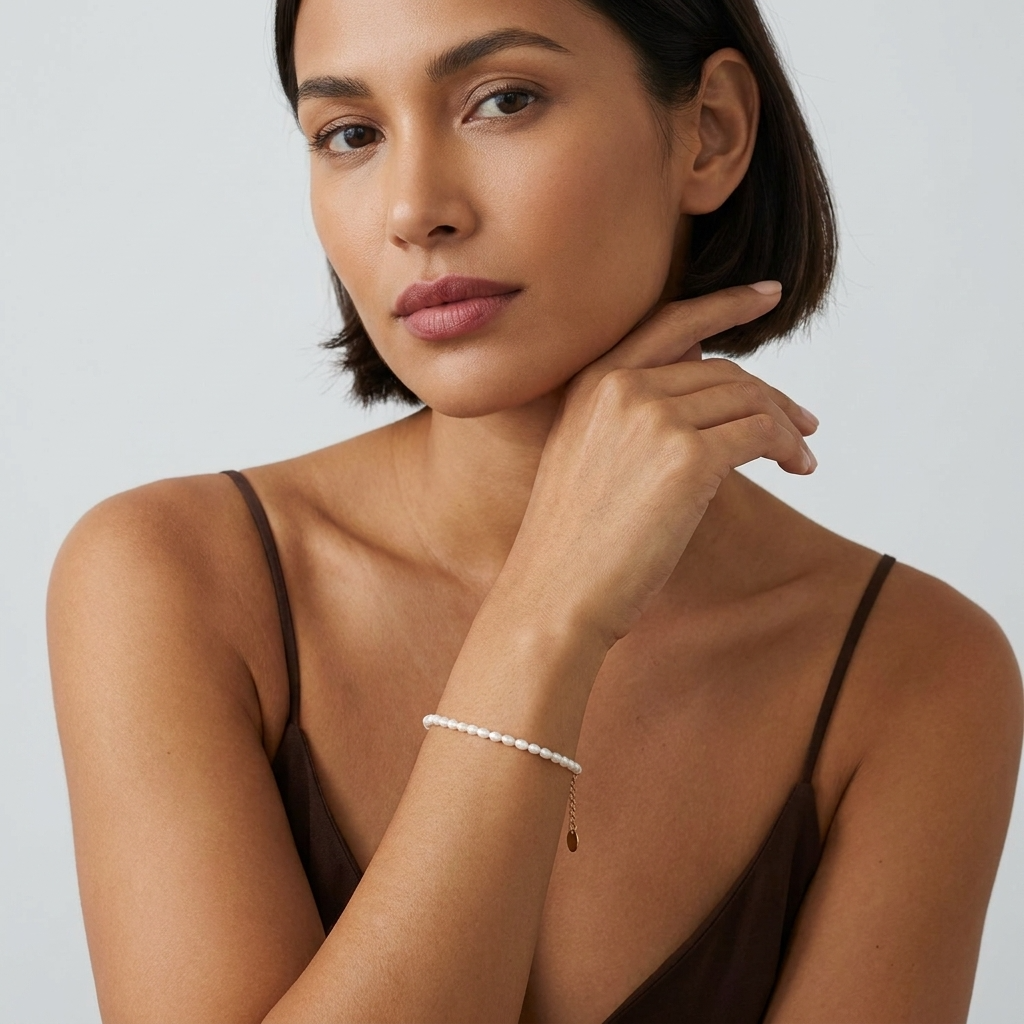 Olivia Pearl Stainless Steel Bracelet