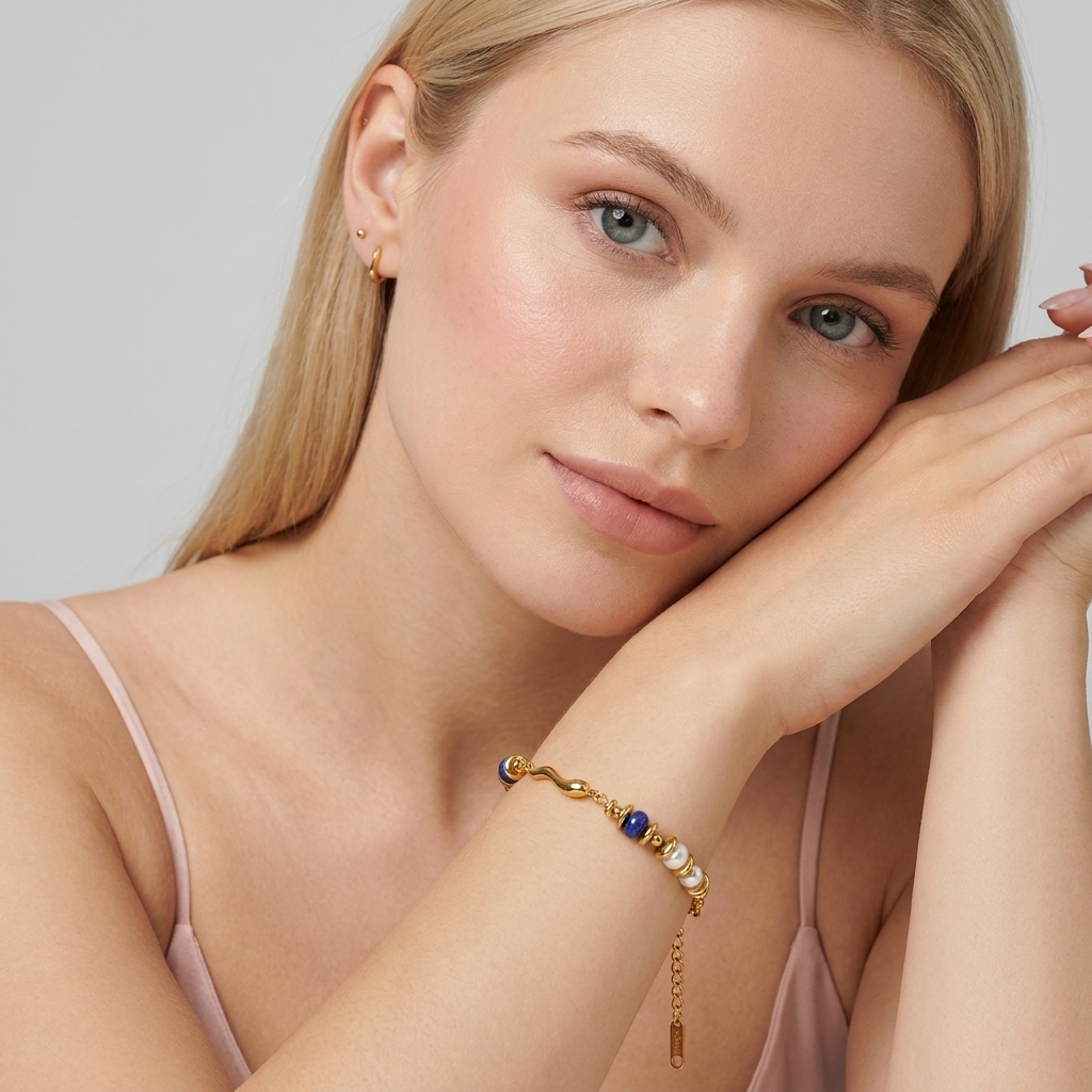 Quintessa Layered Chain 18K Gold-Plated Stainless Steel Bracelet