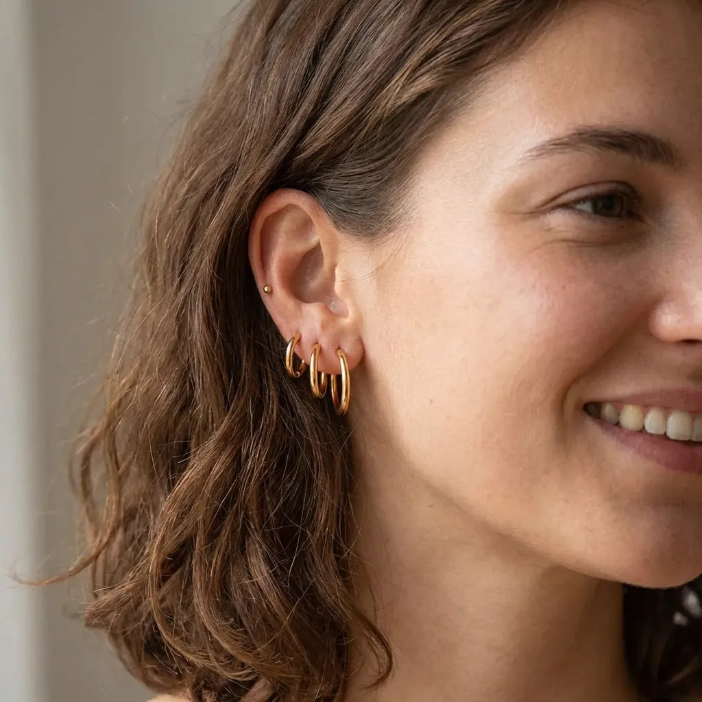Classic Round Stainless Steel Hoops
