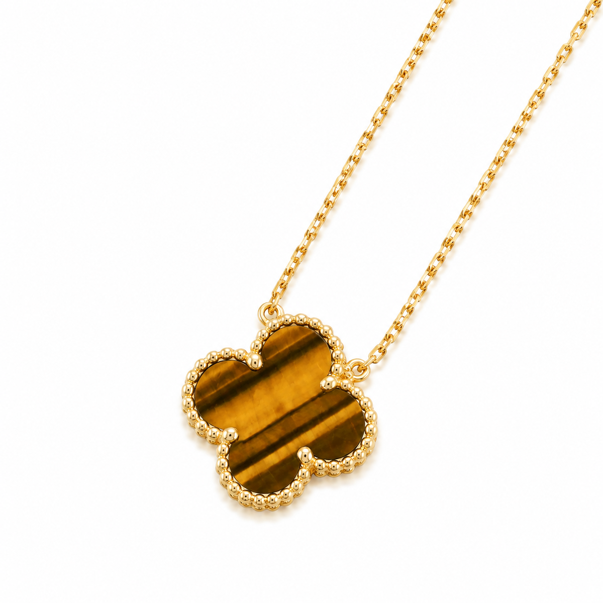 Clover Leaf Pendant Necklace in 18K Gold Plated Silver - image 8 of 22