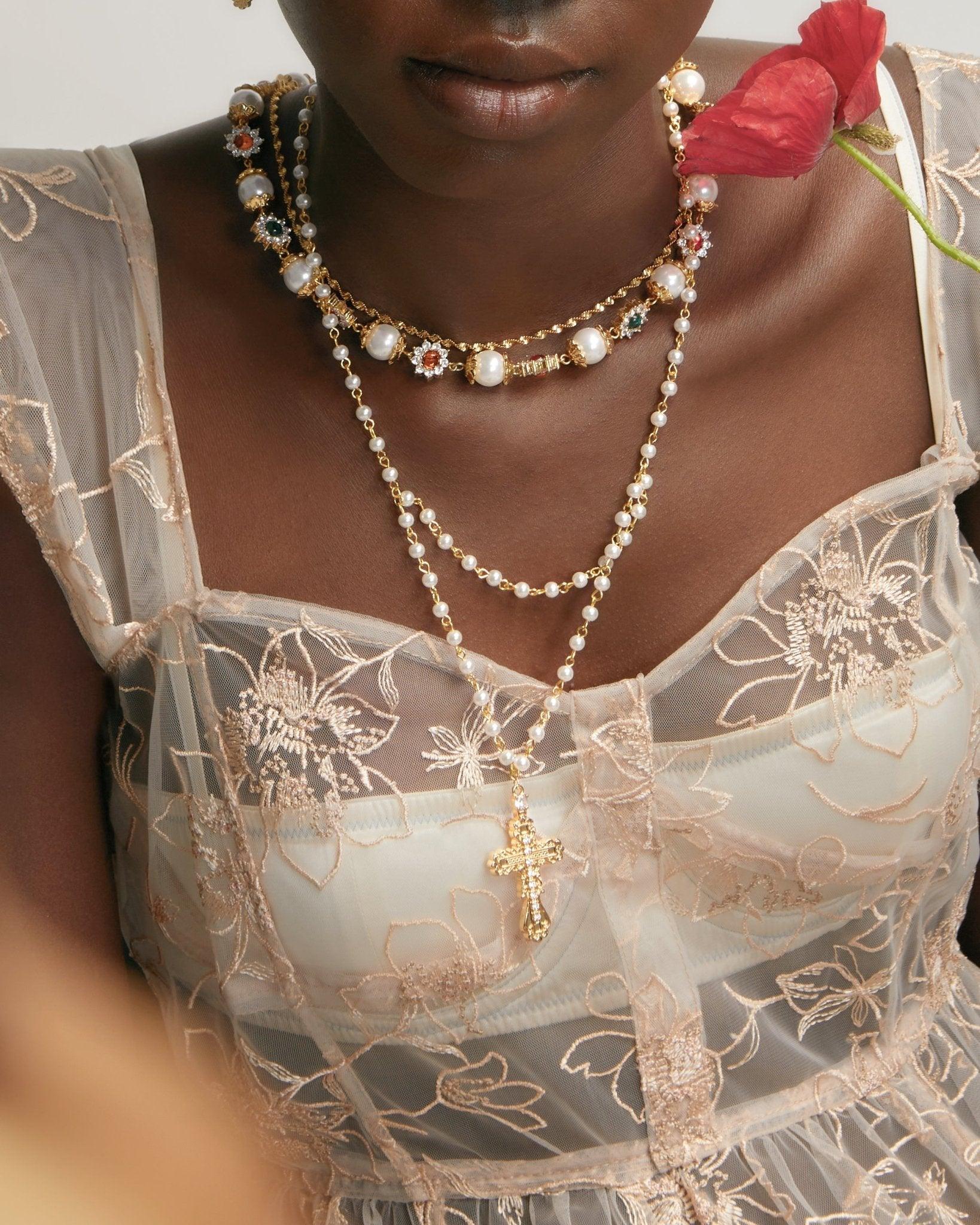 Everette Cross Gold-Tone Necklace
