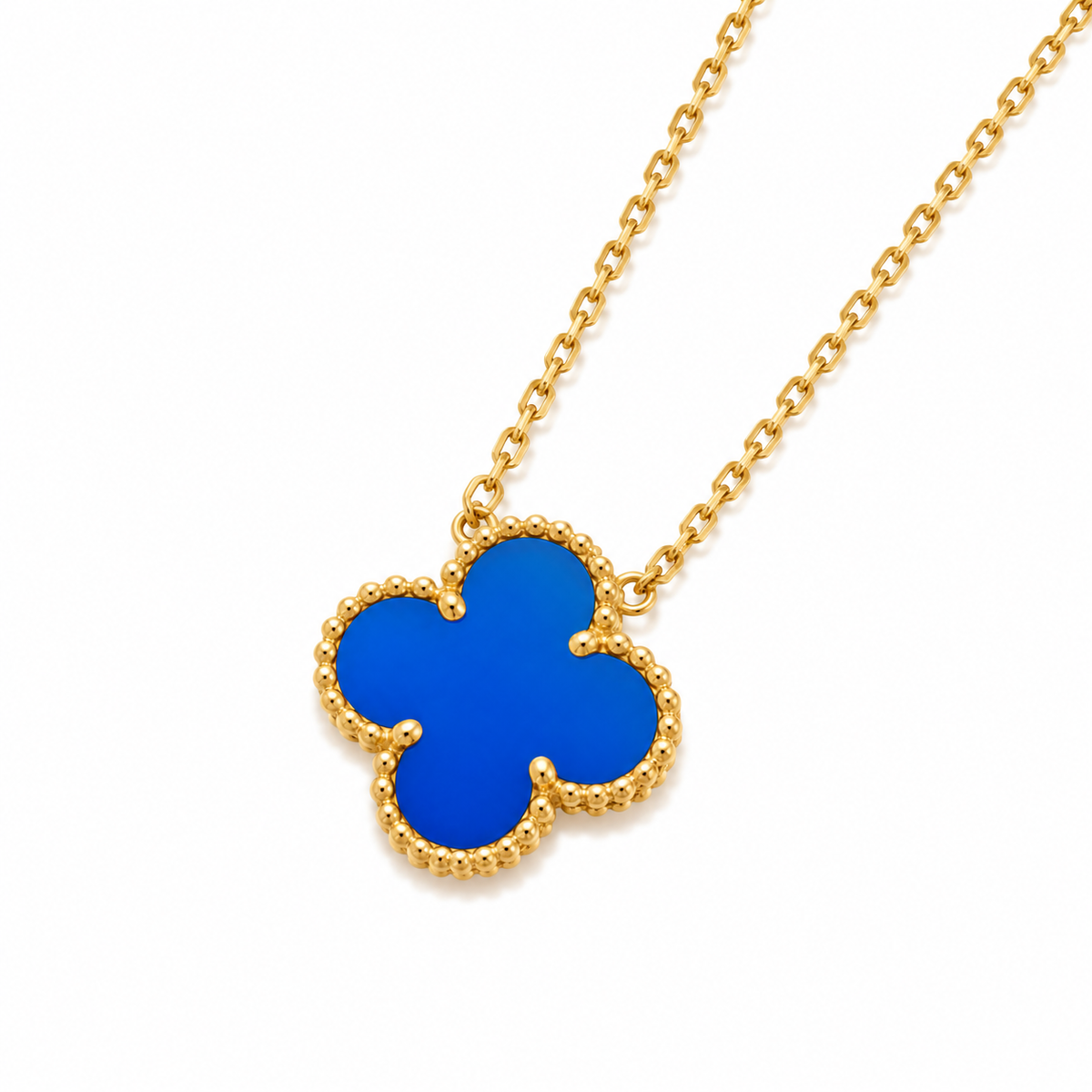 Clover Leaf Pendant Necklace in 18K Gold Plated Silver - image 6 of 22