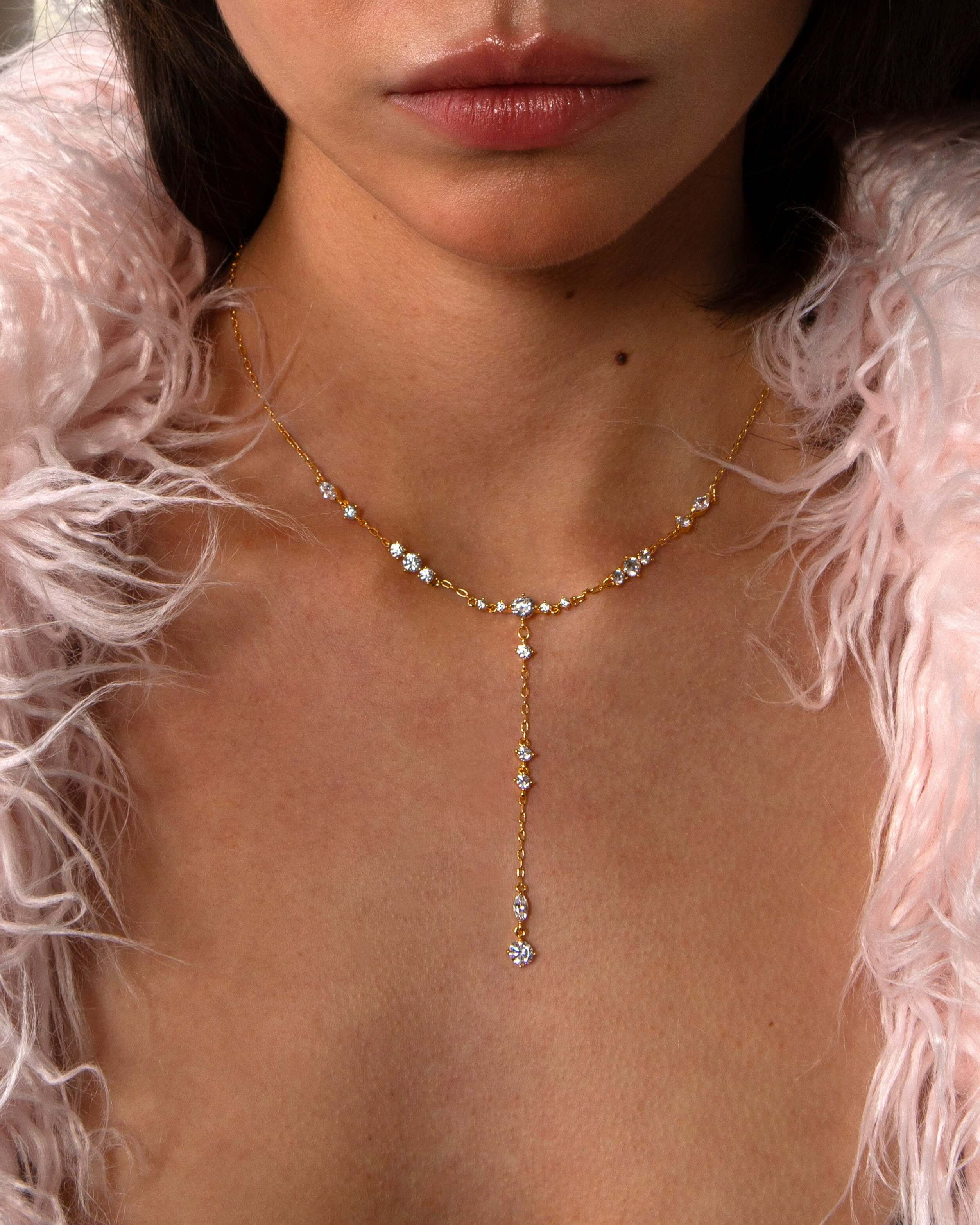 Adriana Y-Shaped CZ Necklace