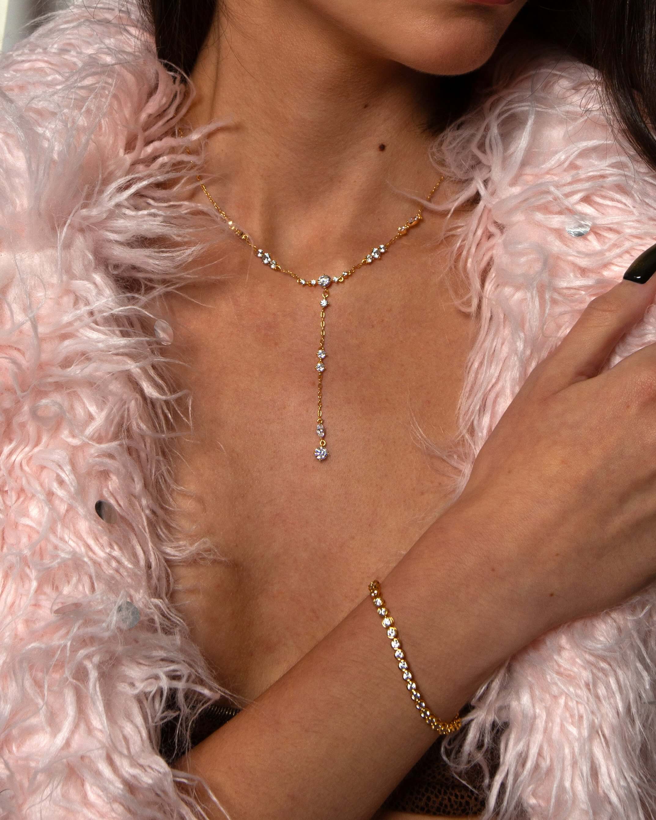 Adriana Y-Shaped CZ Necklace
