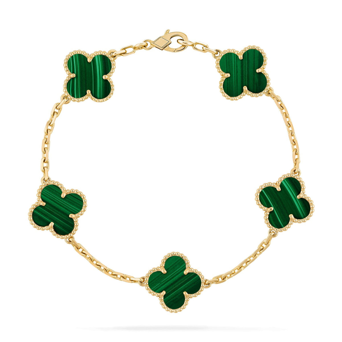 Clover Leaf Bracelet, 925 Silver, 18k Gold Plated - image 11 of 36