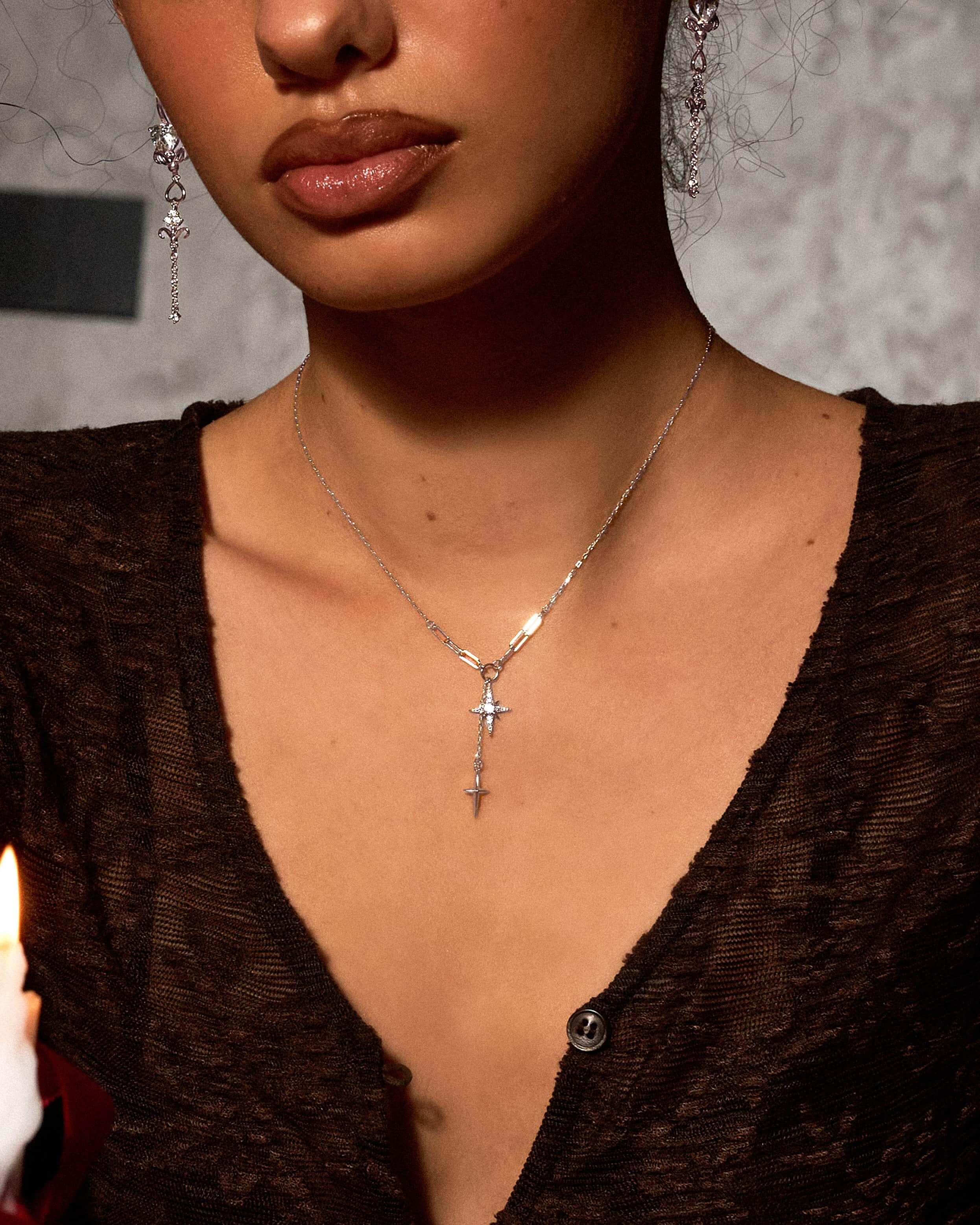 Melissa Silver Star Silver-Tone Necklace