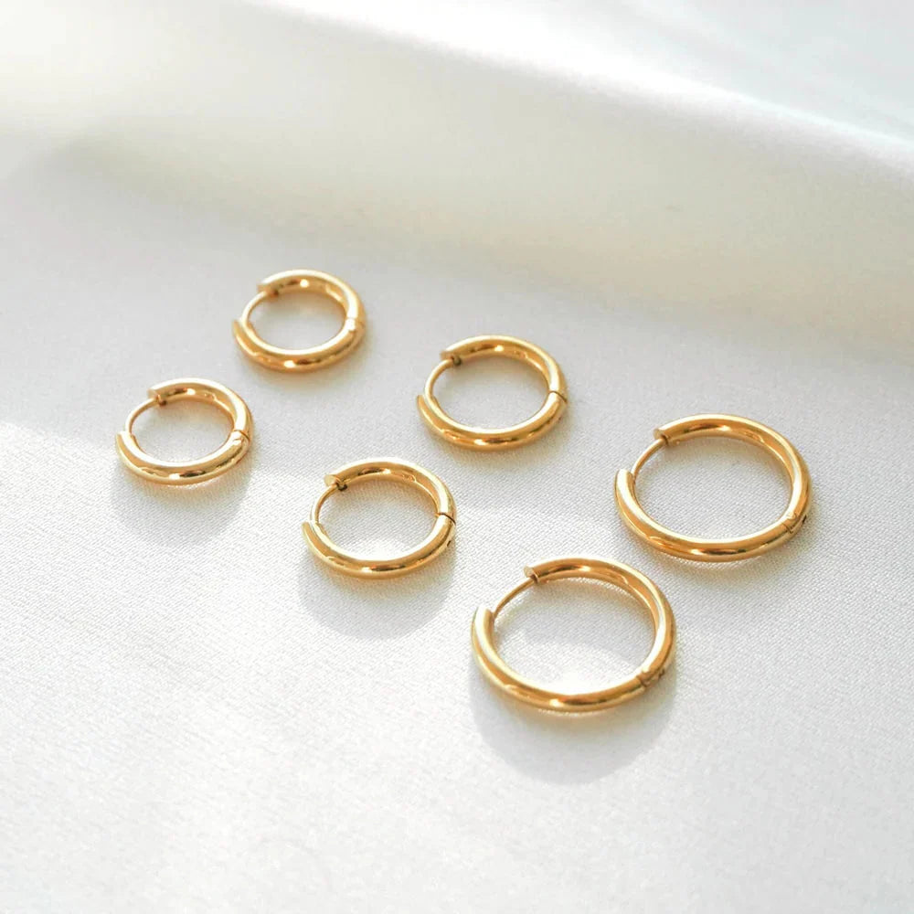 Classic Round Stainless Steel Hoops