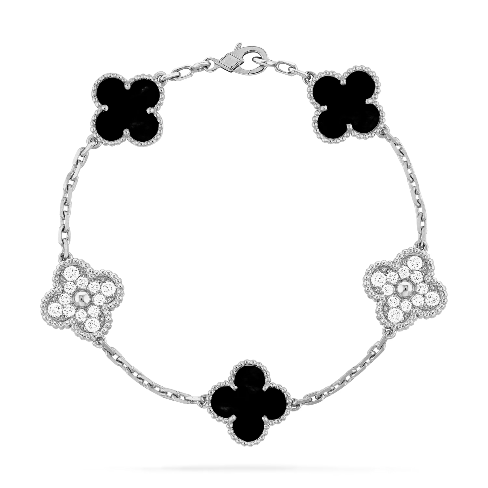 Clover Leaf Bracelet, 925 Silver, 18k Gold Plated - image 22 of 36