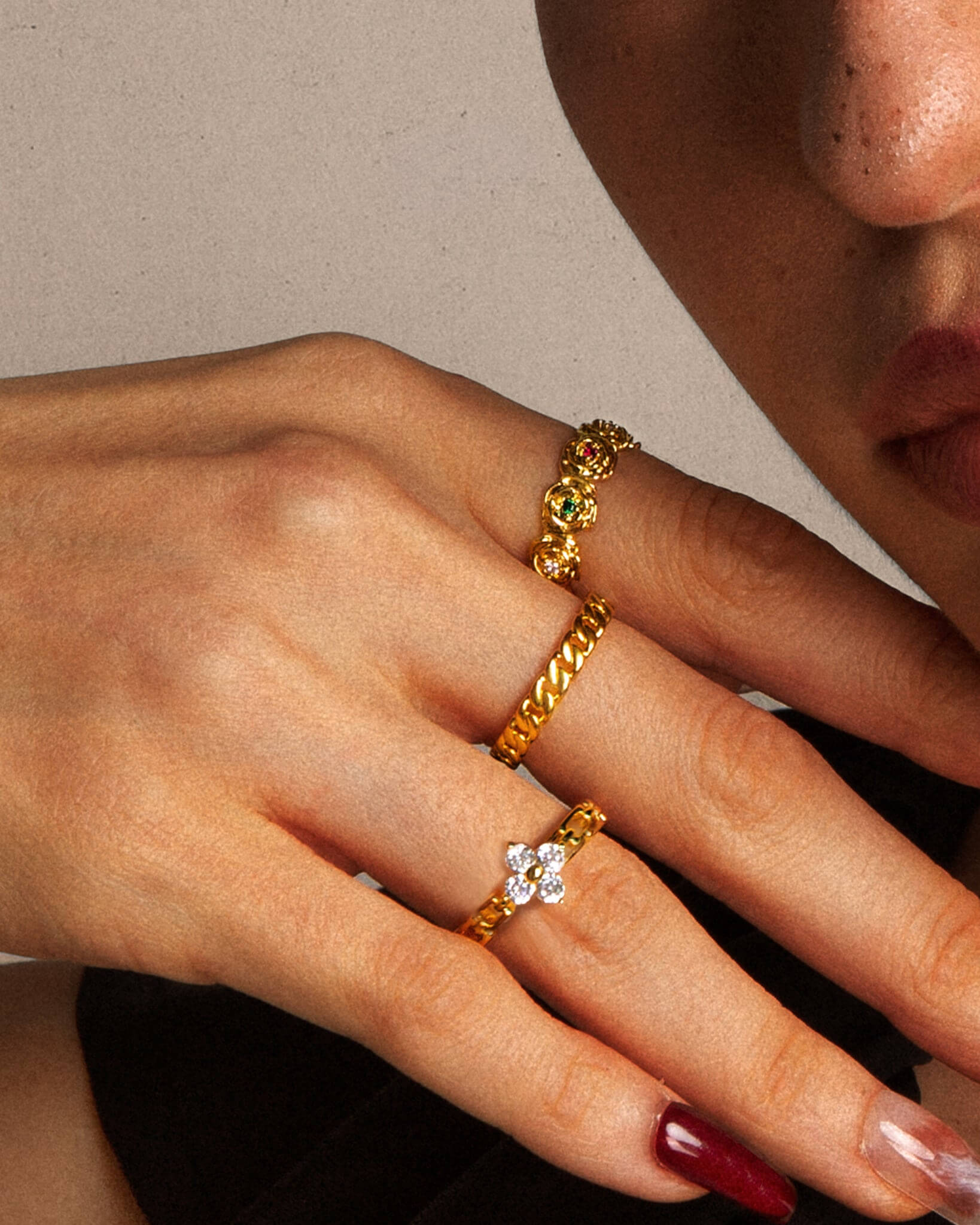Lucky Clover Gold-Tone Ring