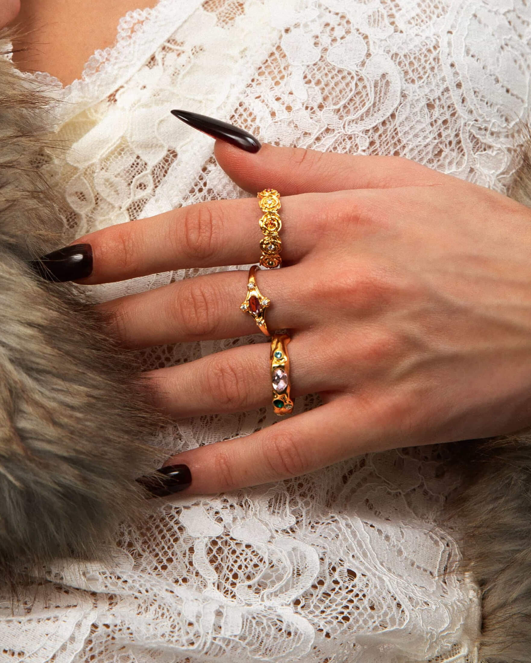 Juliet Garnet Cubic Zirconia Ring