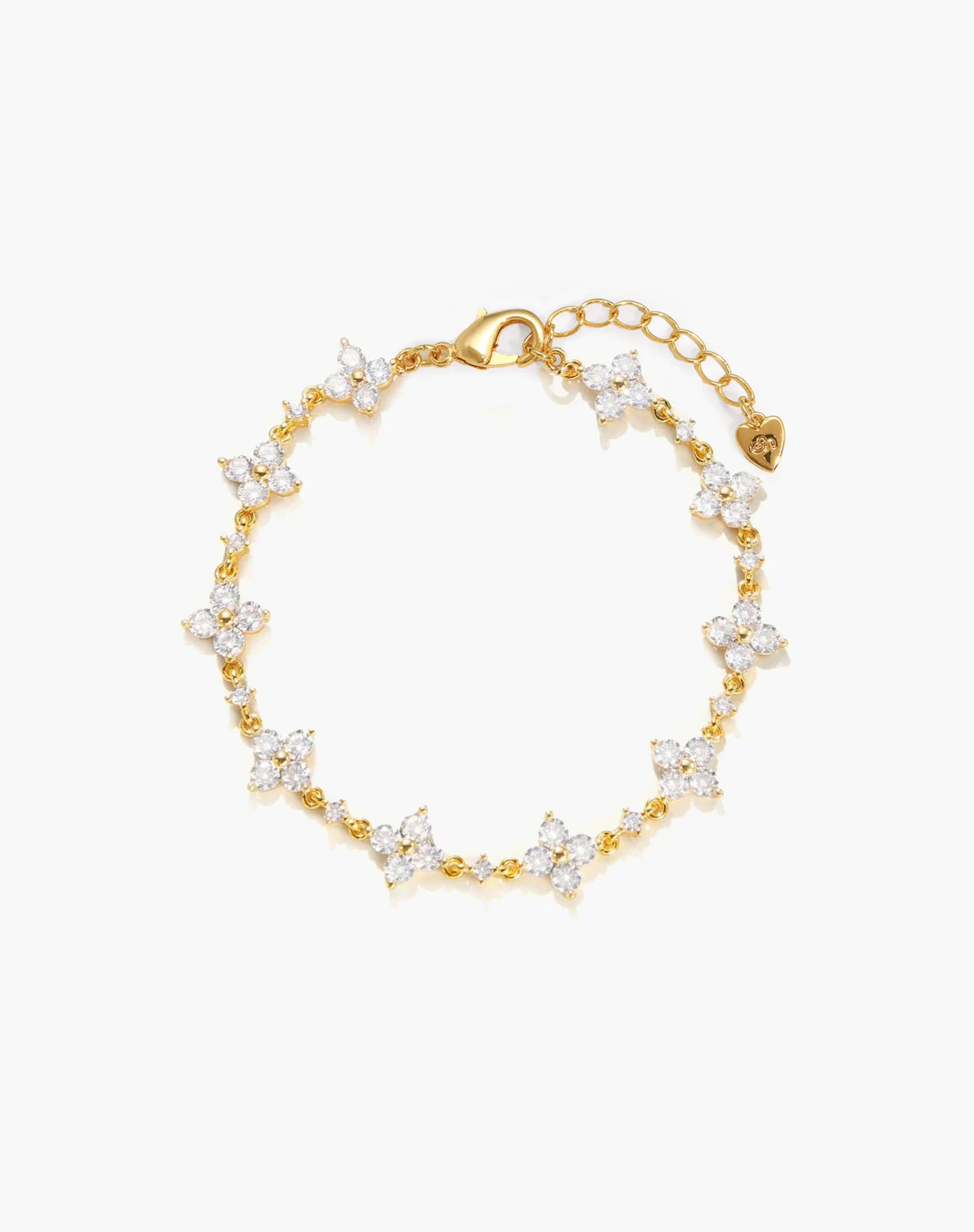 Sparkle Clover Silver-Tone Bracelet