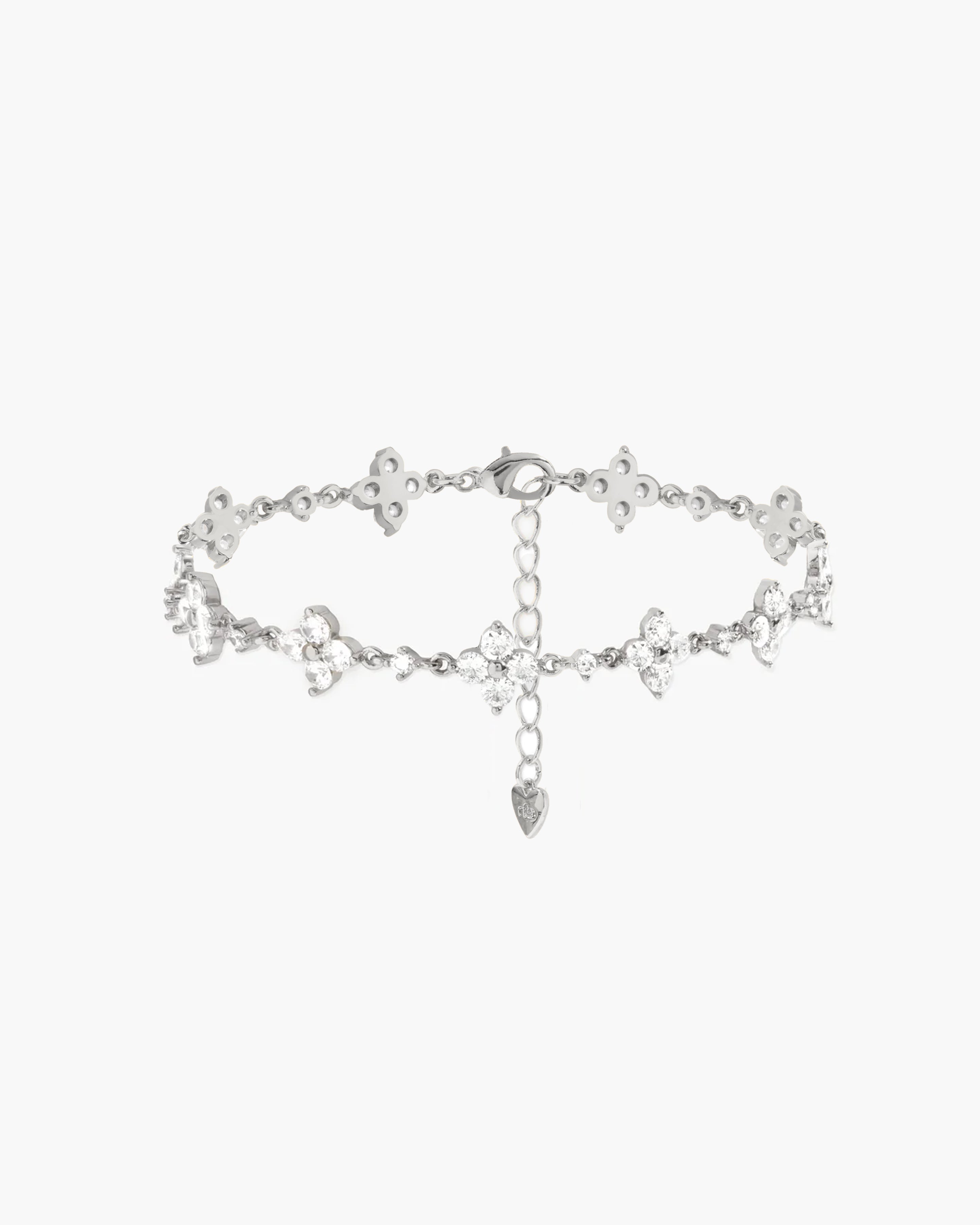 Sparkle Clover Silver-Tone Bracelet