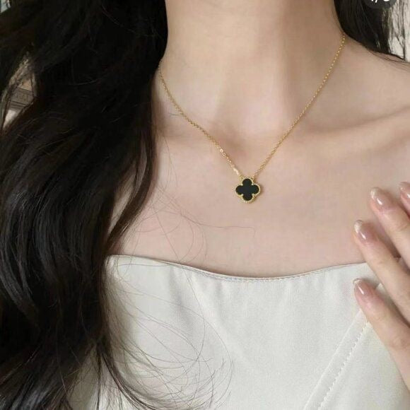Clover Leaf Pendant Necklace in 18K Gold Plated Silver - image 21 of 22