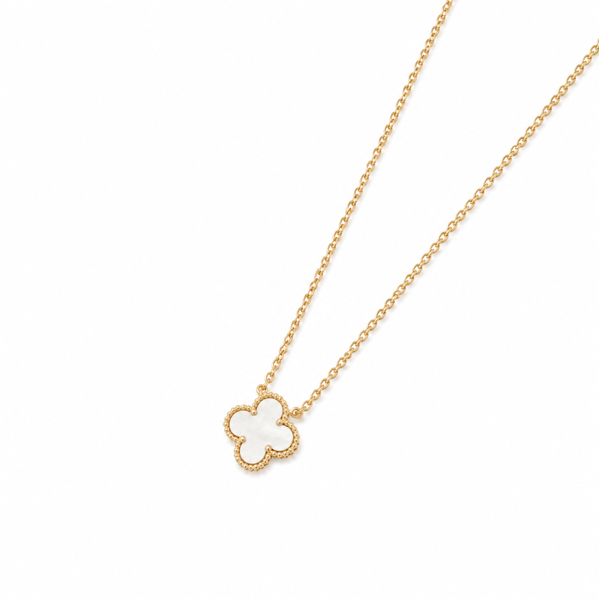 Clover Leaf Pendant Necklace in 18K Gold Plated Silver - image 13 of 22