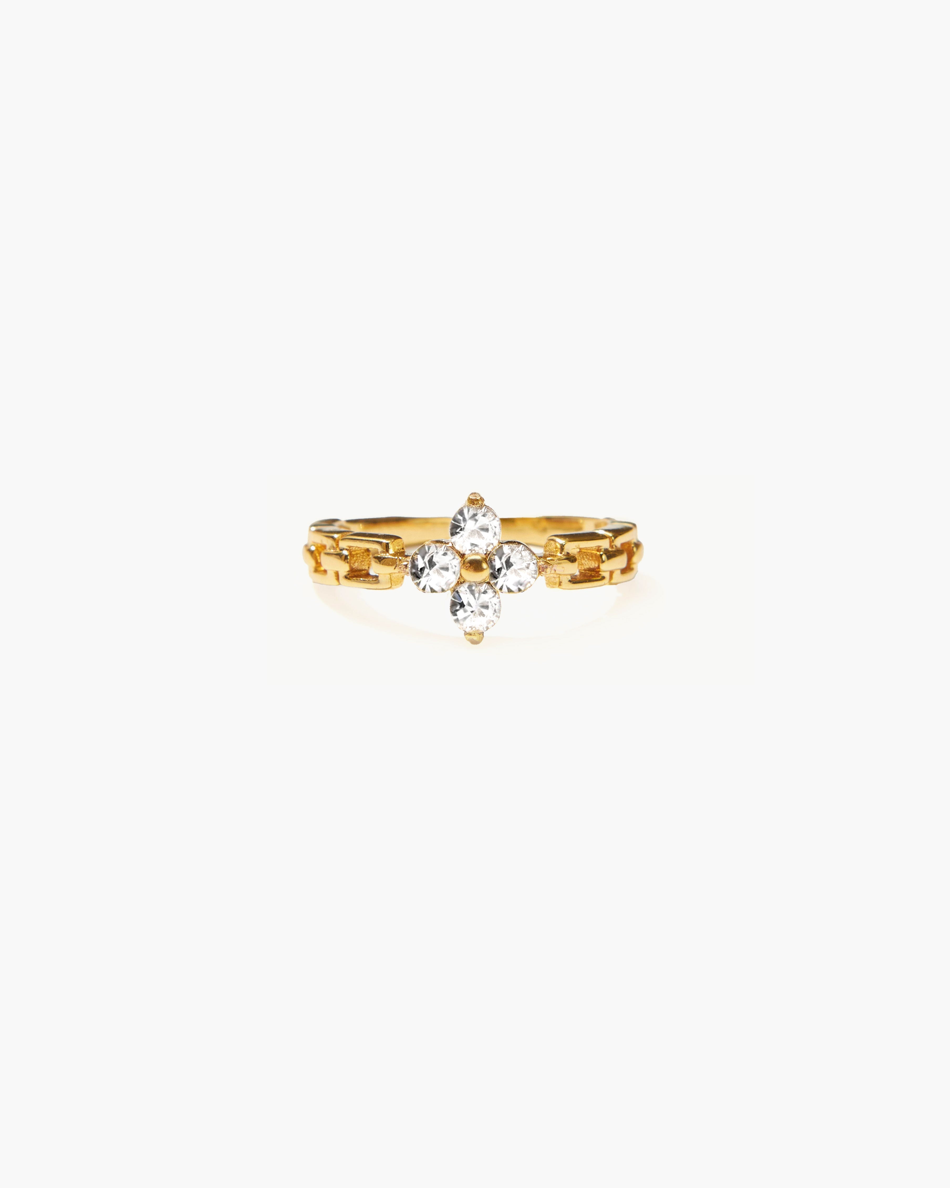 Lucky Clover Gold-Tone Ring