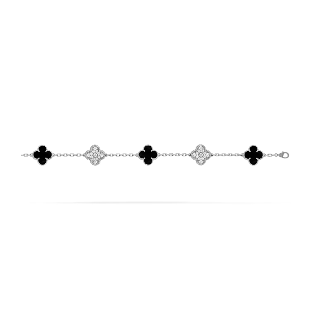 Clover Leaf Bracelet, 925 Silver, 18k Gold Plated - image 24 of 36