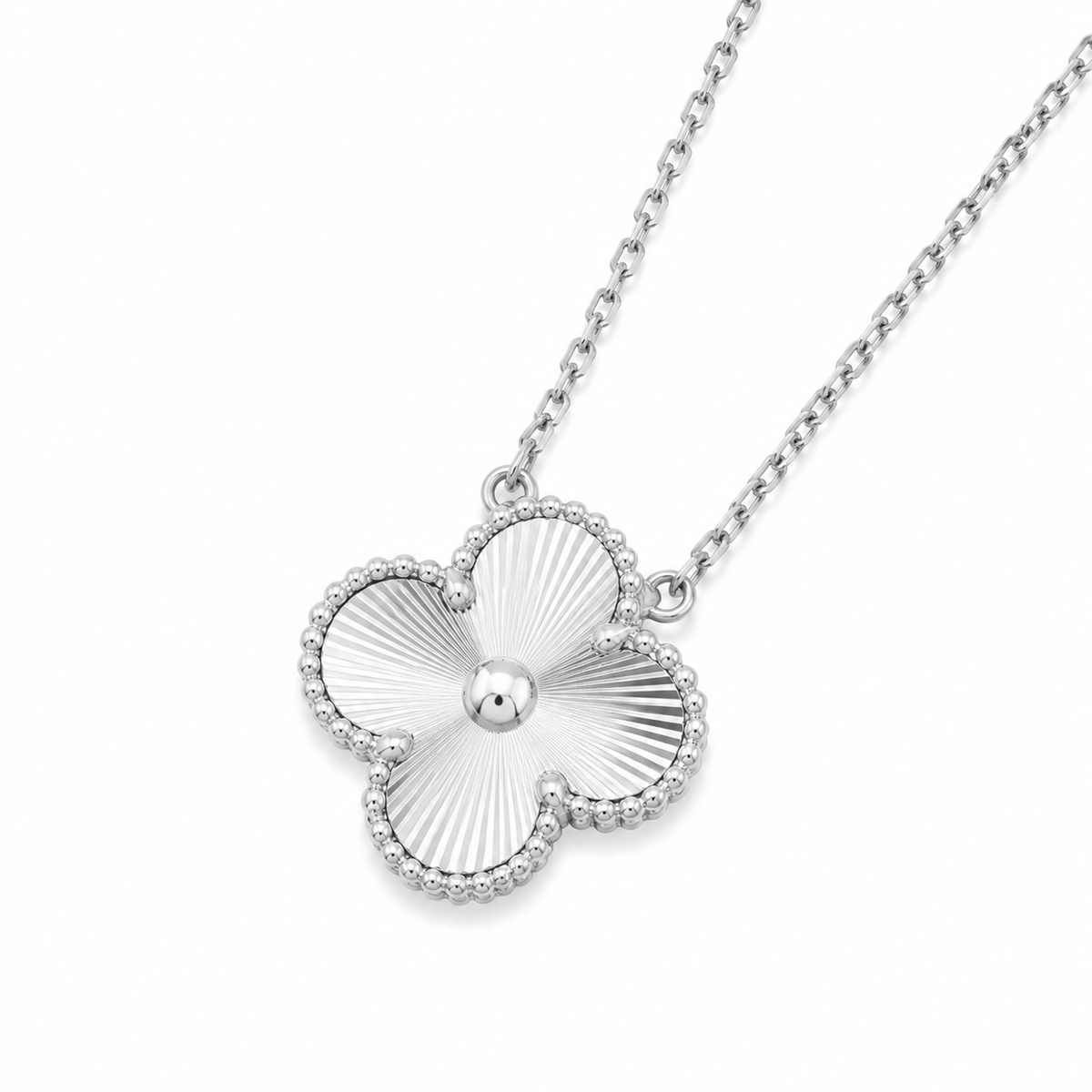 Clover Leaf Pendant Necklace in 18K Gold Plated Silver - image 9 of 22