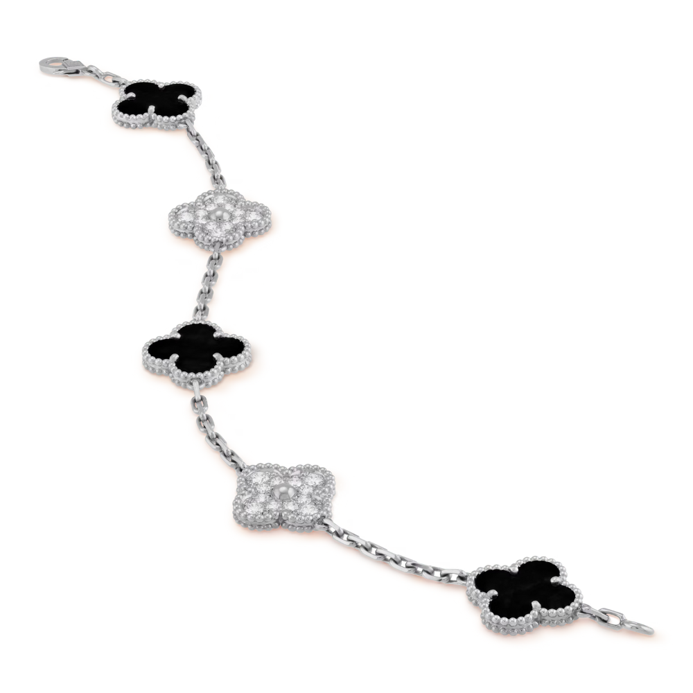 Clover Leaf Bracelet, 925 Silver, 18k Gold Plated - image 25 of 36