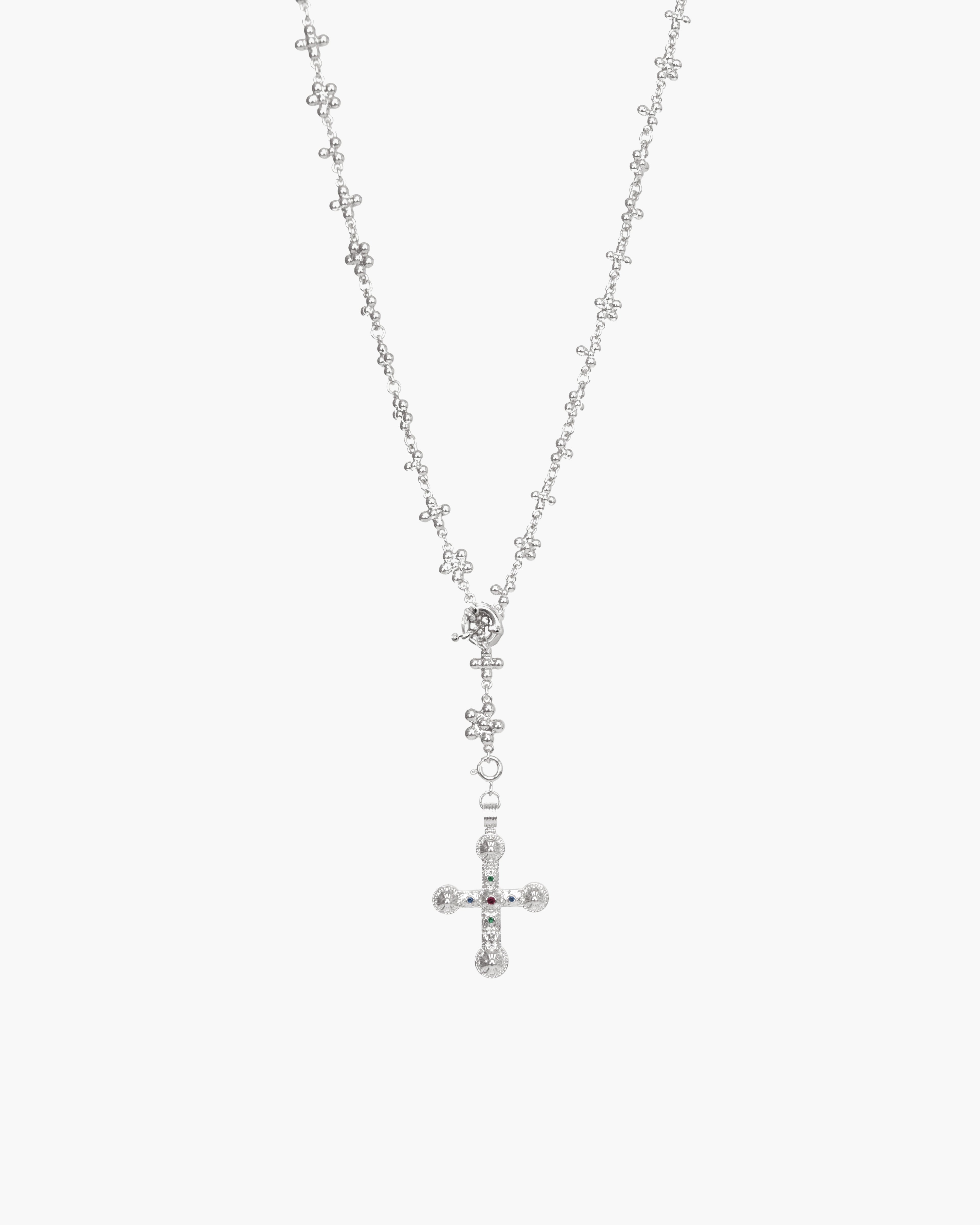 Daisy Molecule Cross Charm Chain
