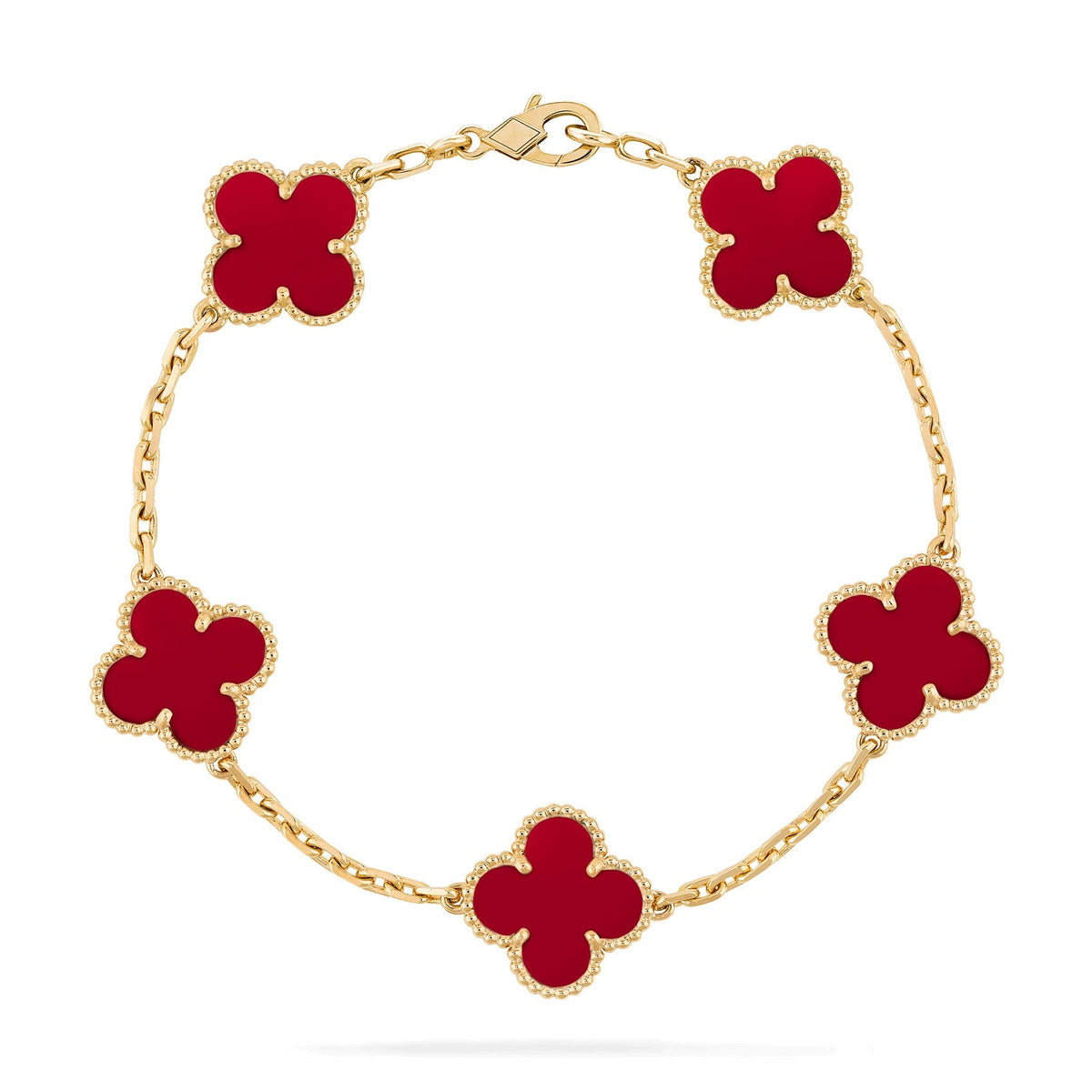 Clover Leaf Bracelet, 925 Silver, 18k Gold Plated - image 5 of 36