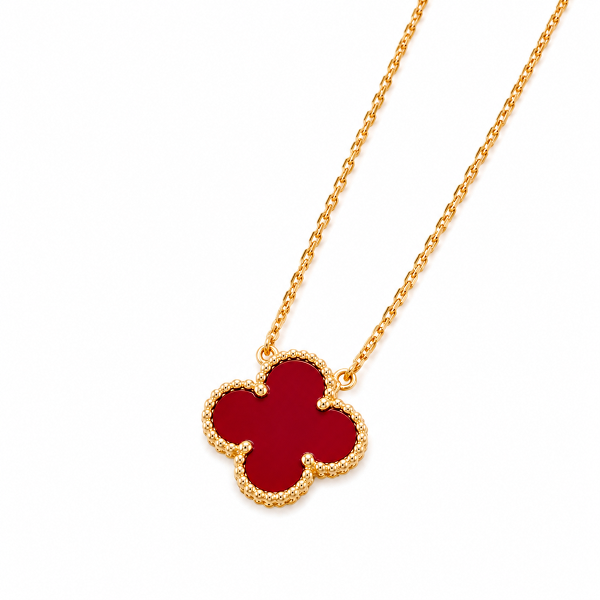 Clover Leaf Pendant Necklace in 18K Gold Plated Silver - image 11 of 22