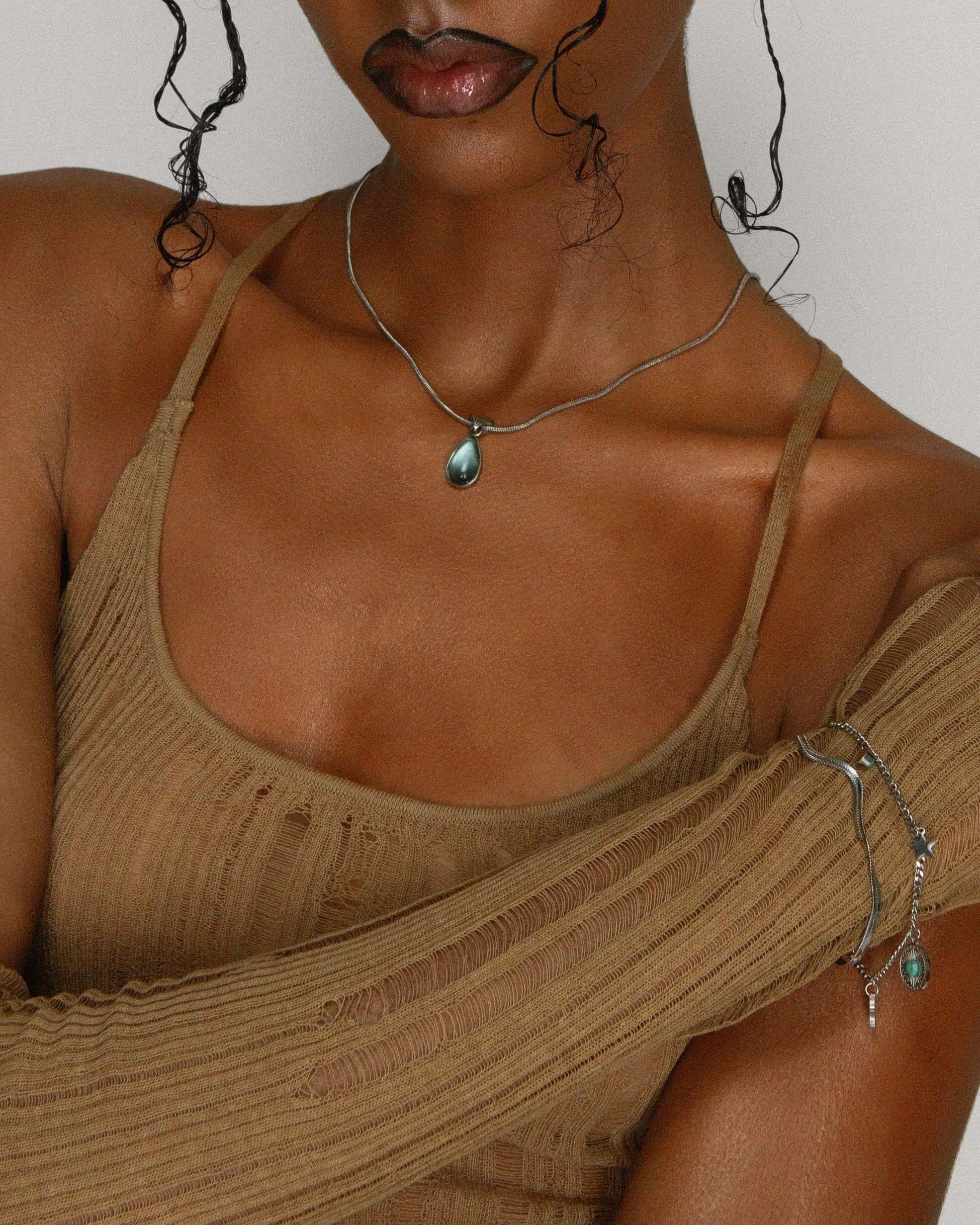 Waterdrop Marine Blue Necklace