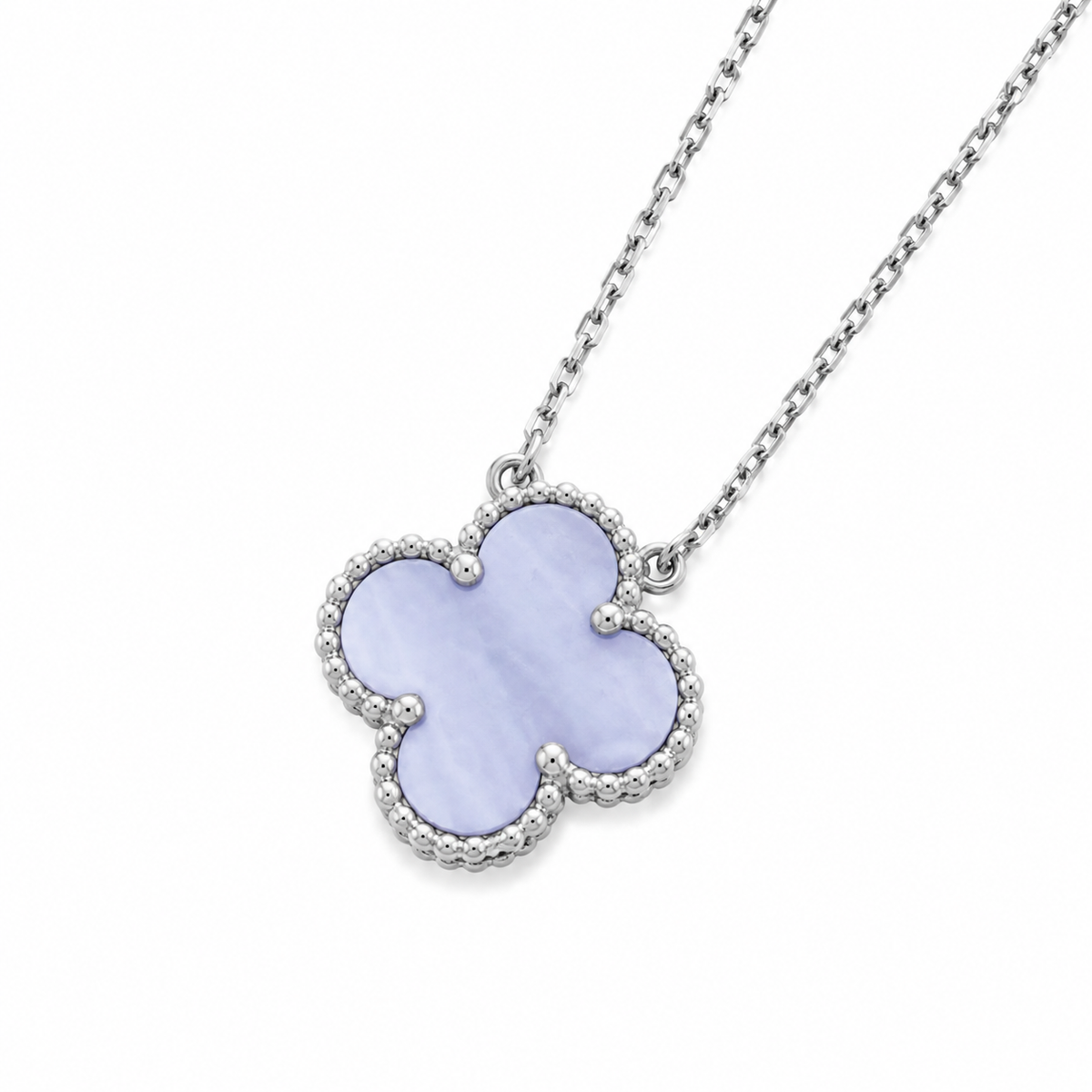 Clover Leaf Pendant Necklace in 18K Gold Plated Silver - image 7 of 22