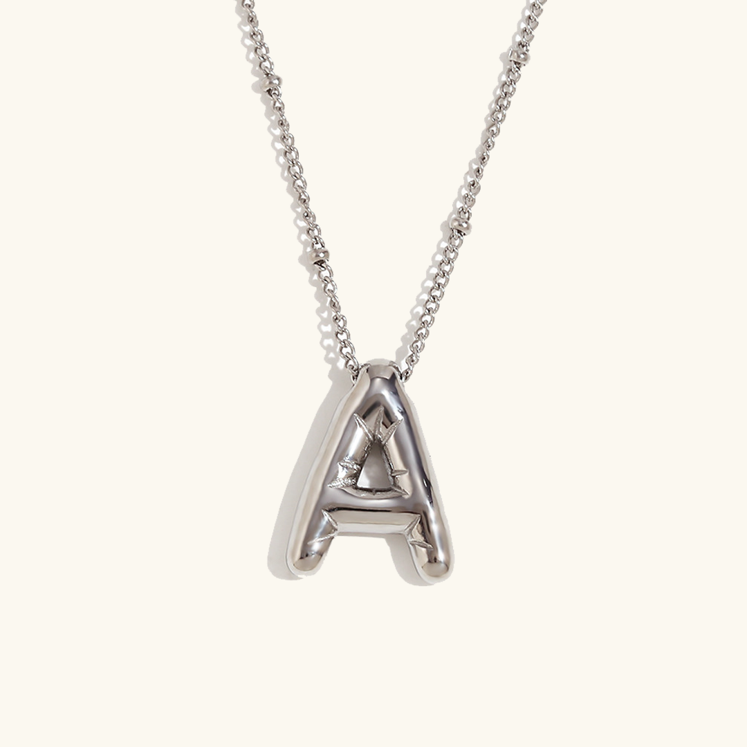 Balloon Initial 18K Gold-Plated Stainless Steel Necklace