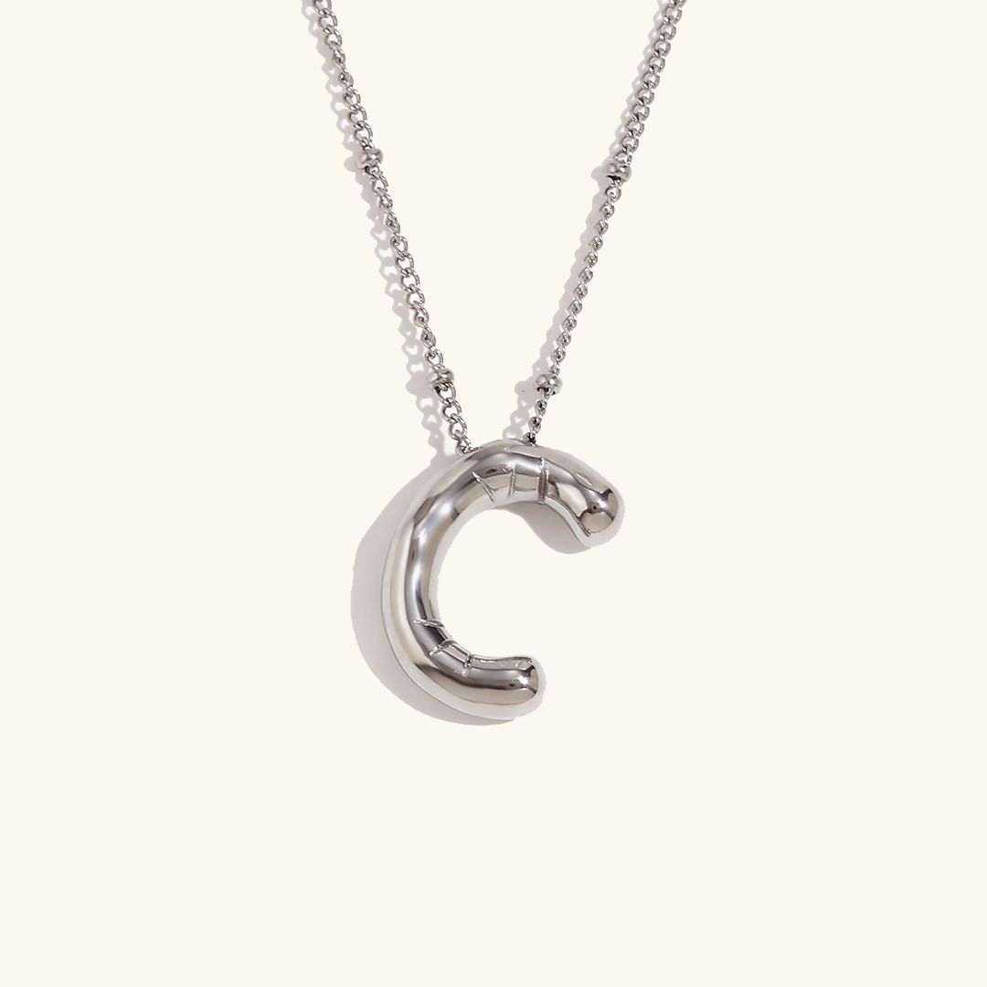 Balloon Initial 18K Gold-Plated Stainless Steel Necklace